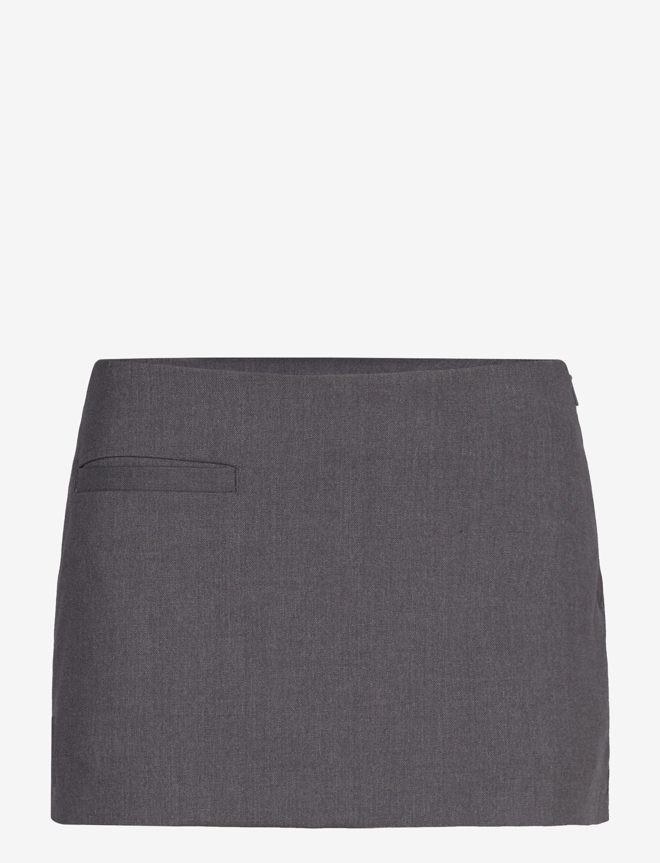 Monki - Low Waisted Mini Suiting Skirt - kurze röcke - grey dark - 0