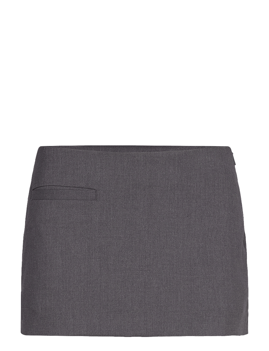 Monki - Low Waisted Mini Suiting Skirt - kurze röcke - grey dark - 0