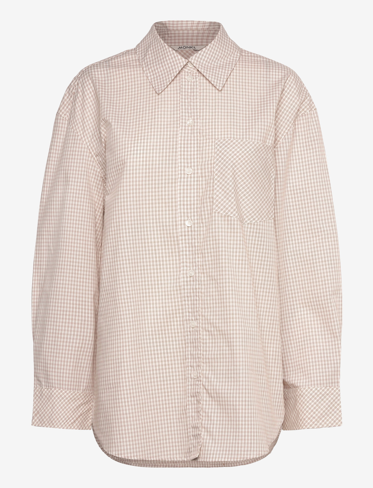 Monki - Long-Sleeved Oversized Poplin Shirt - langærmede skjorter - white light - 0