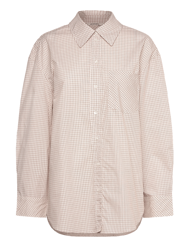 Monki - Long-Sleeved Oversized Poplin Shirt - langärmlige hemden - white light - 0