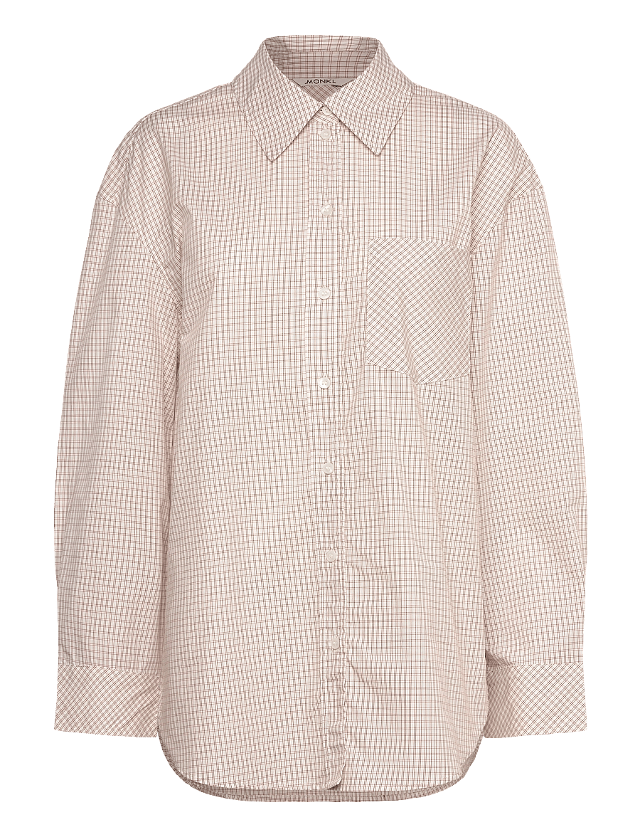 Monki - Long-Sleeved Oversized Poplin Shirt - langärmlige hemden - white light - 0
