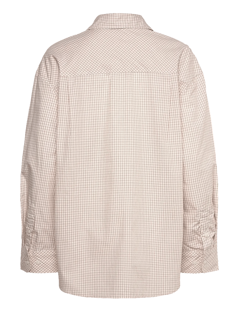 Monki - Long-Sleeved Oversized Poplin Shirt - langärmlige hemden - white light - 1