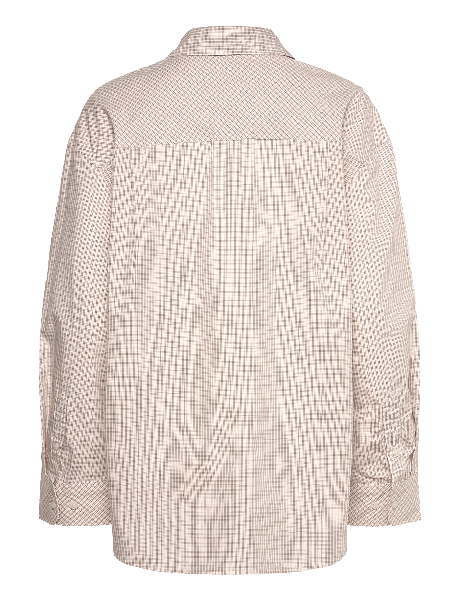 Monki - Long-Sleeved Oversized Poplin Shirt - langärmlige hemden - white light - 1