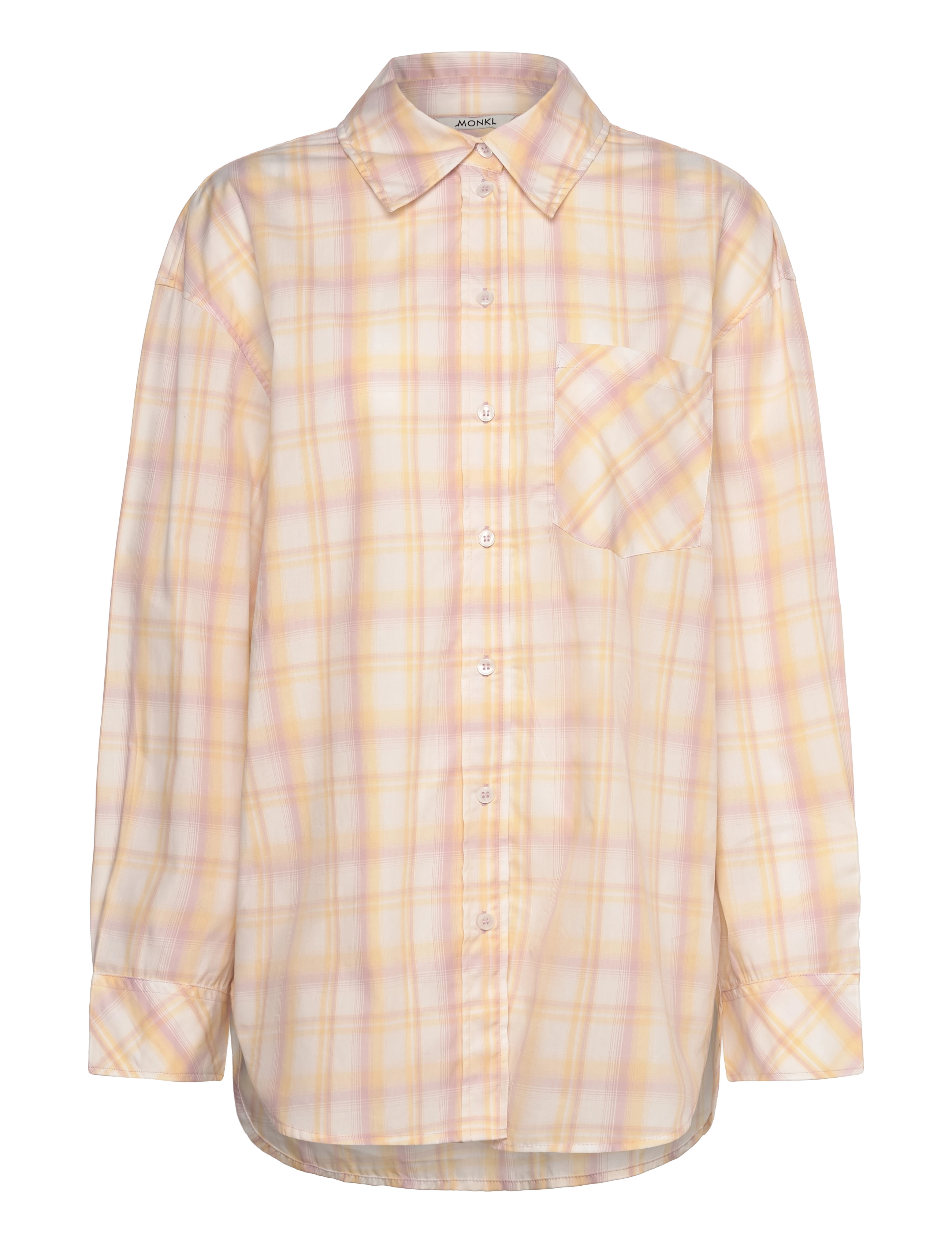 Monki Long-Sleeved Oversized Poplin Shirt, S, Shirts, Gelb - Long-sleeved, Frauen