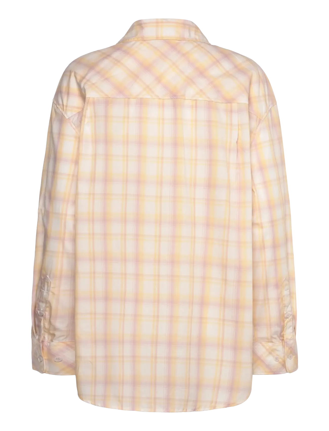 Monki - Long-Sleeved Oversized Poplin Shirt - chemises à manches longues - yellow dusty light - 1