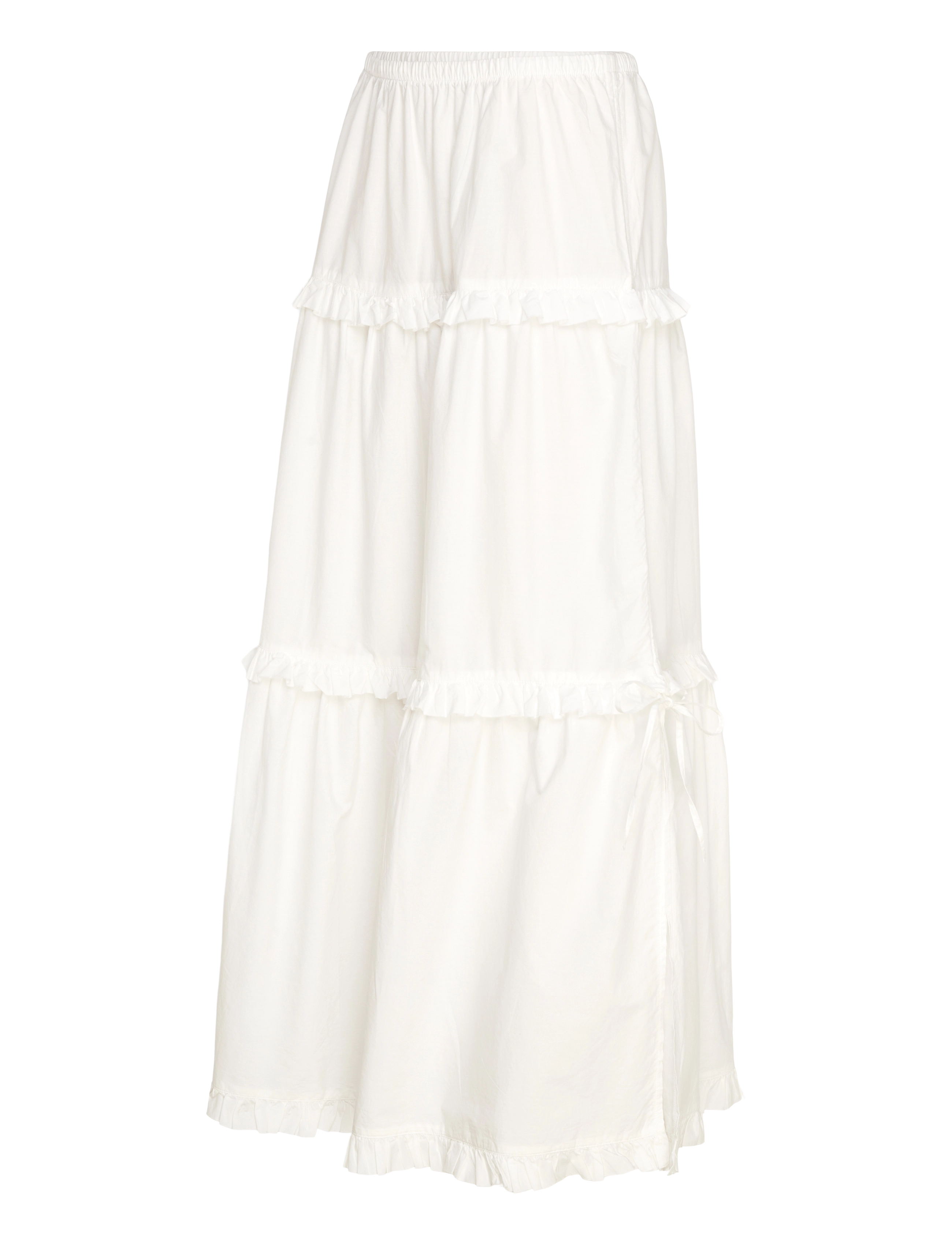 Monki - Ruffled Tiered Cotton Skirt - maxi nederdele - white light - 2