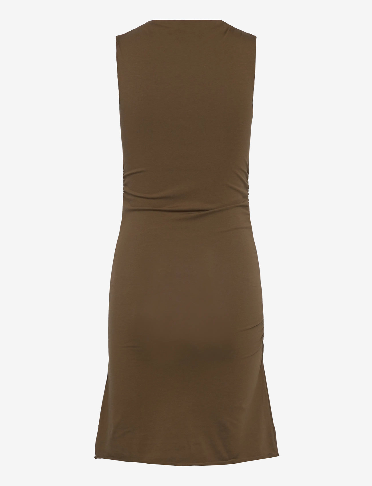 Monki - Gathered Jersey Mini Dress - minikleidid - brown medium dusty - 1