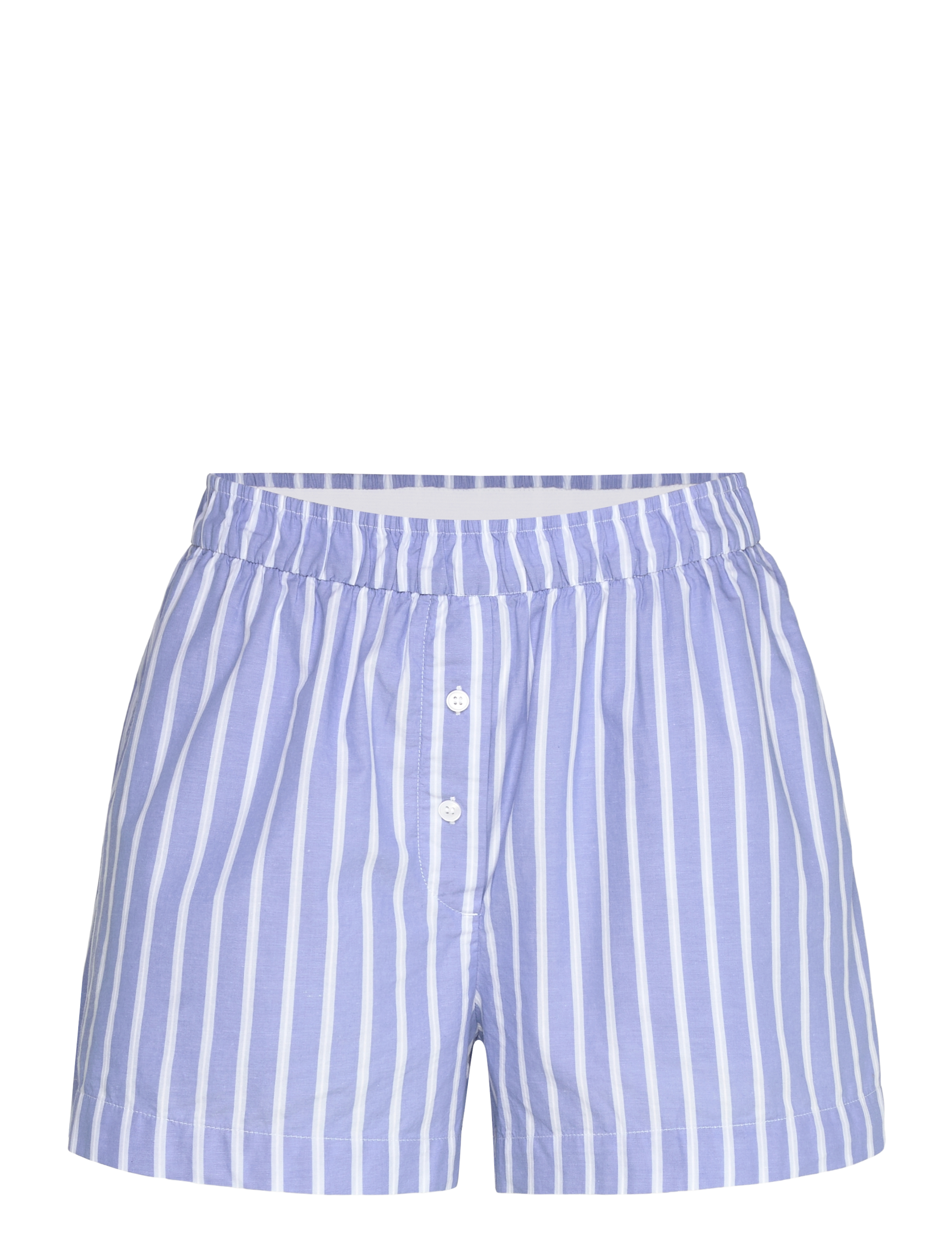 Monki Relaxed Cotton Boxer Shorts, XXS, Blau - Casual Frauen