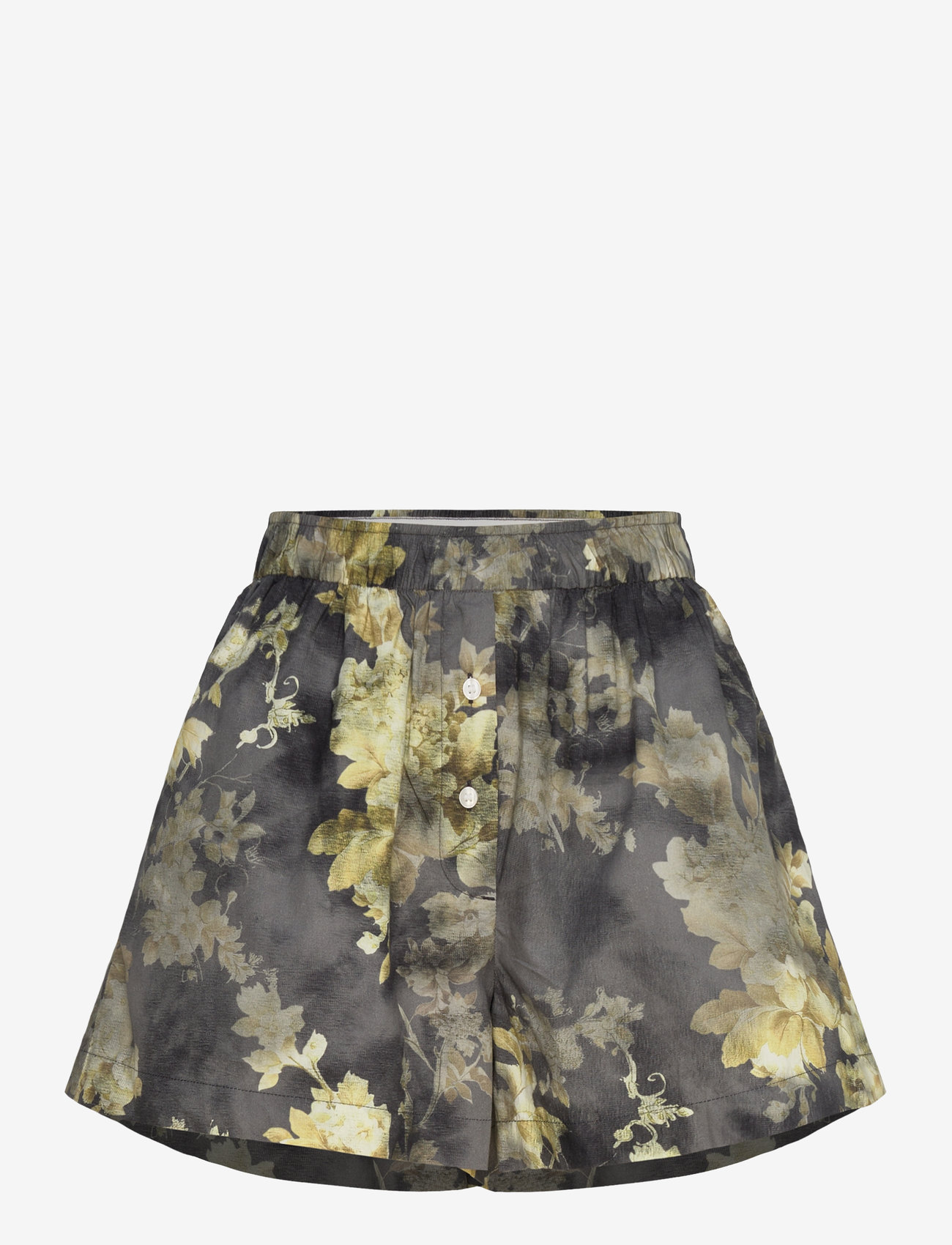 Monki - Relaxed Cotton Boxer Shorts - casual shorts - grey dark - 0