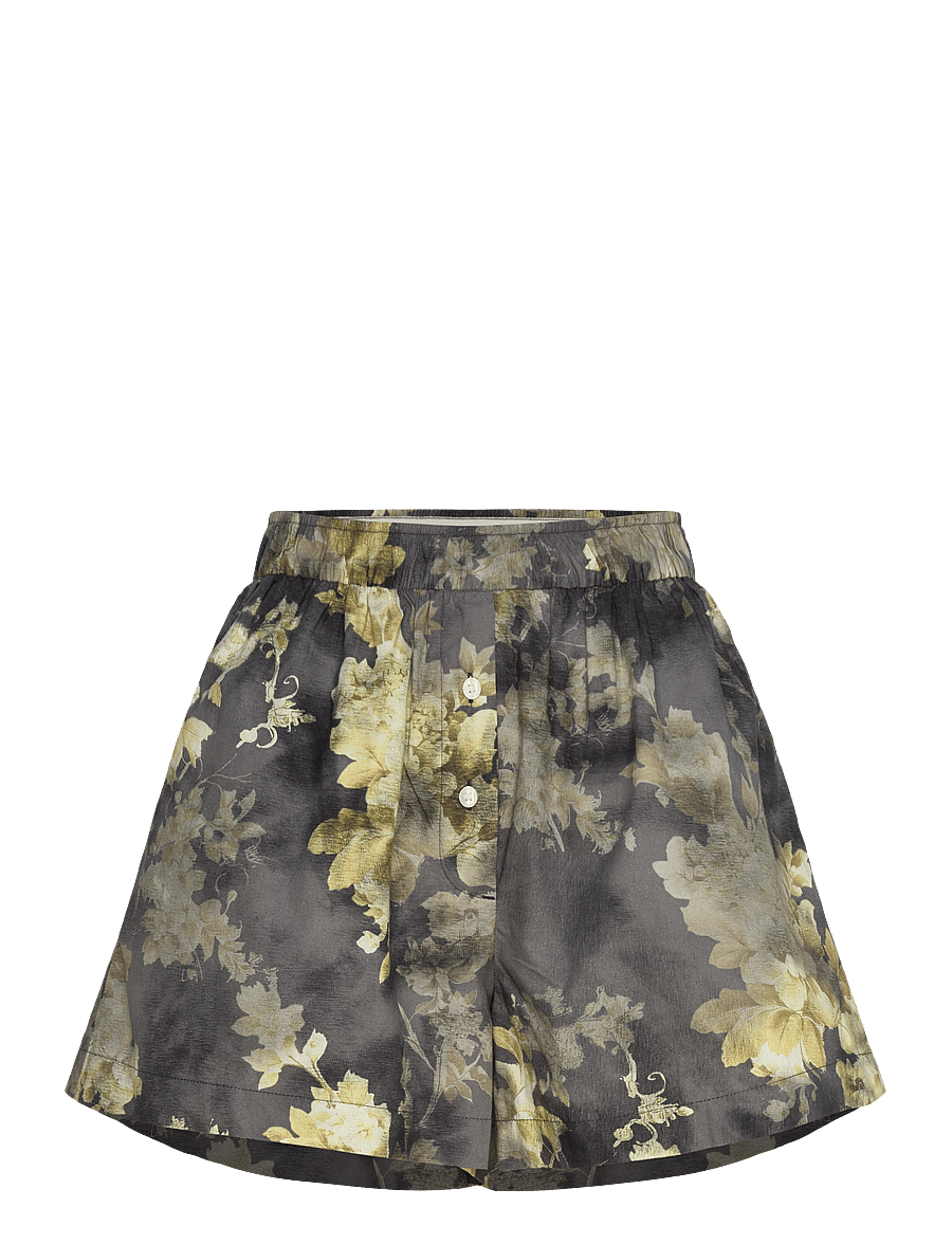 Monki - Relaxed Cotton Boxer Shorts - casual shorts - grey dark - 0