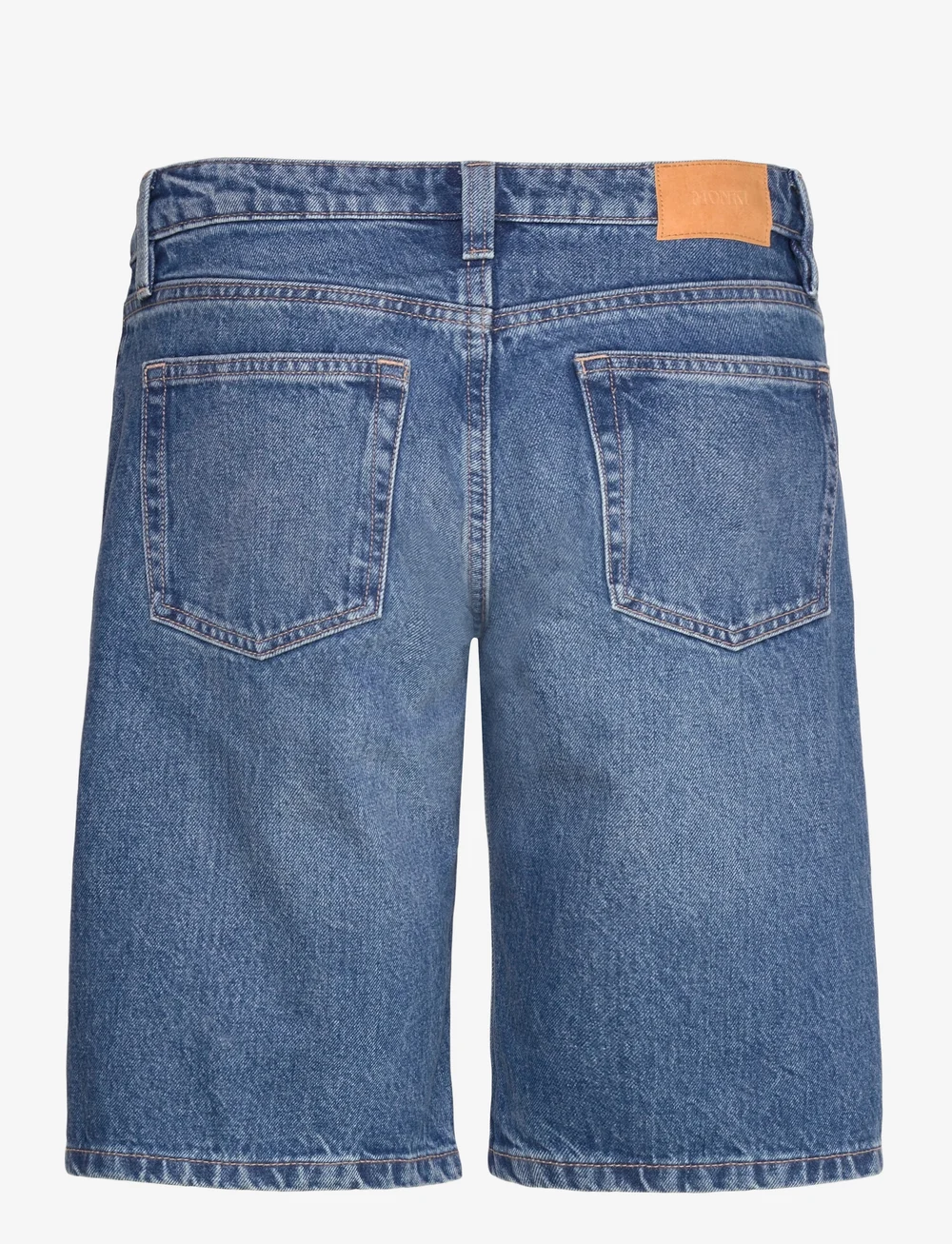 Monki - Imoo Low-Rise Wide Leg Denim Shorts - lühikesed teksapüksid - blue medium dusty - 1