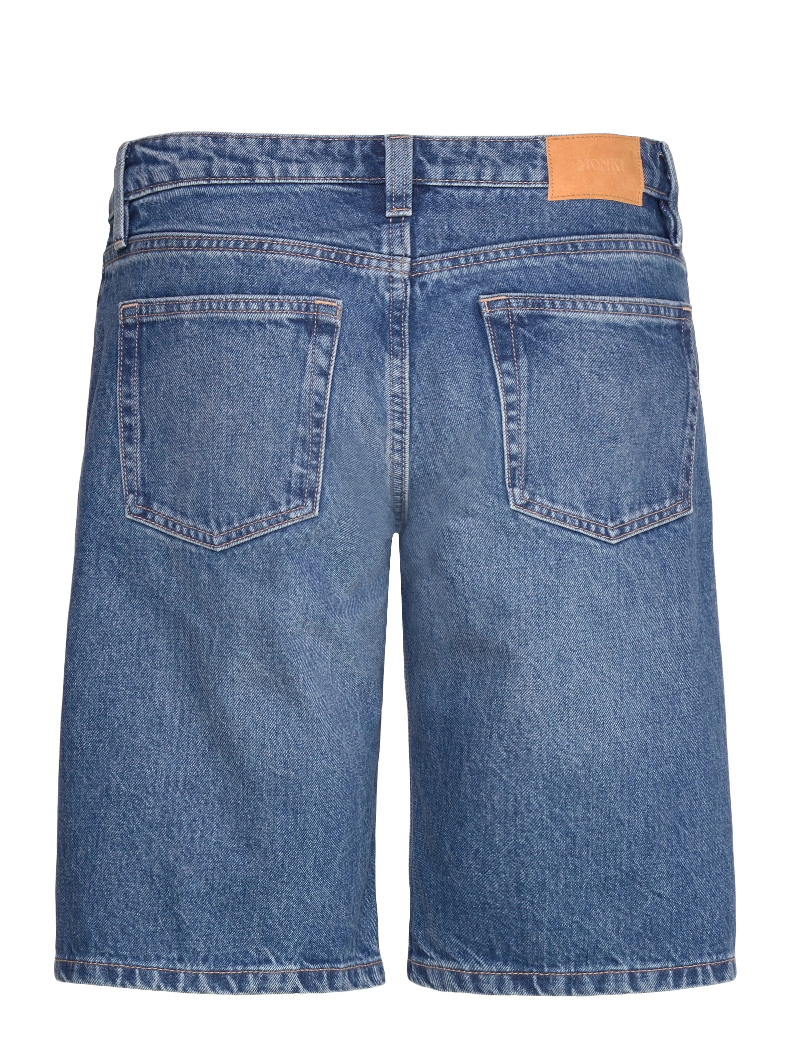 Monki - Imoo Low-Rise Wide Leg Denim Shorts - blue medium dusty - 1