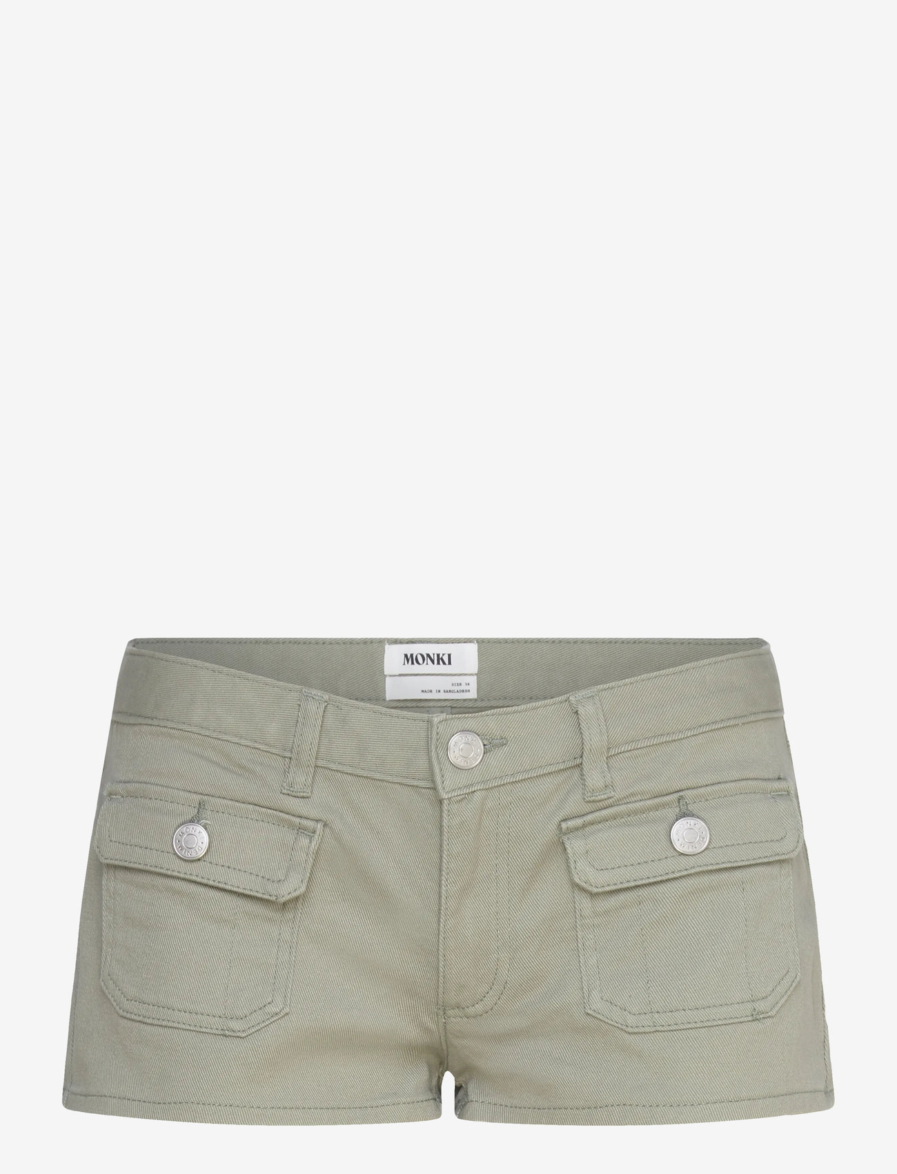Monki - Mini shorts - jorts - khaki green medium dusty - 0