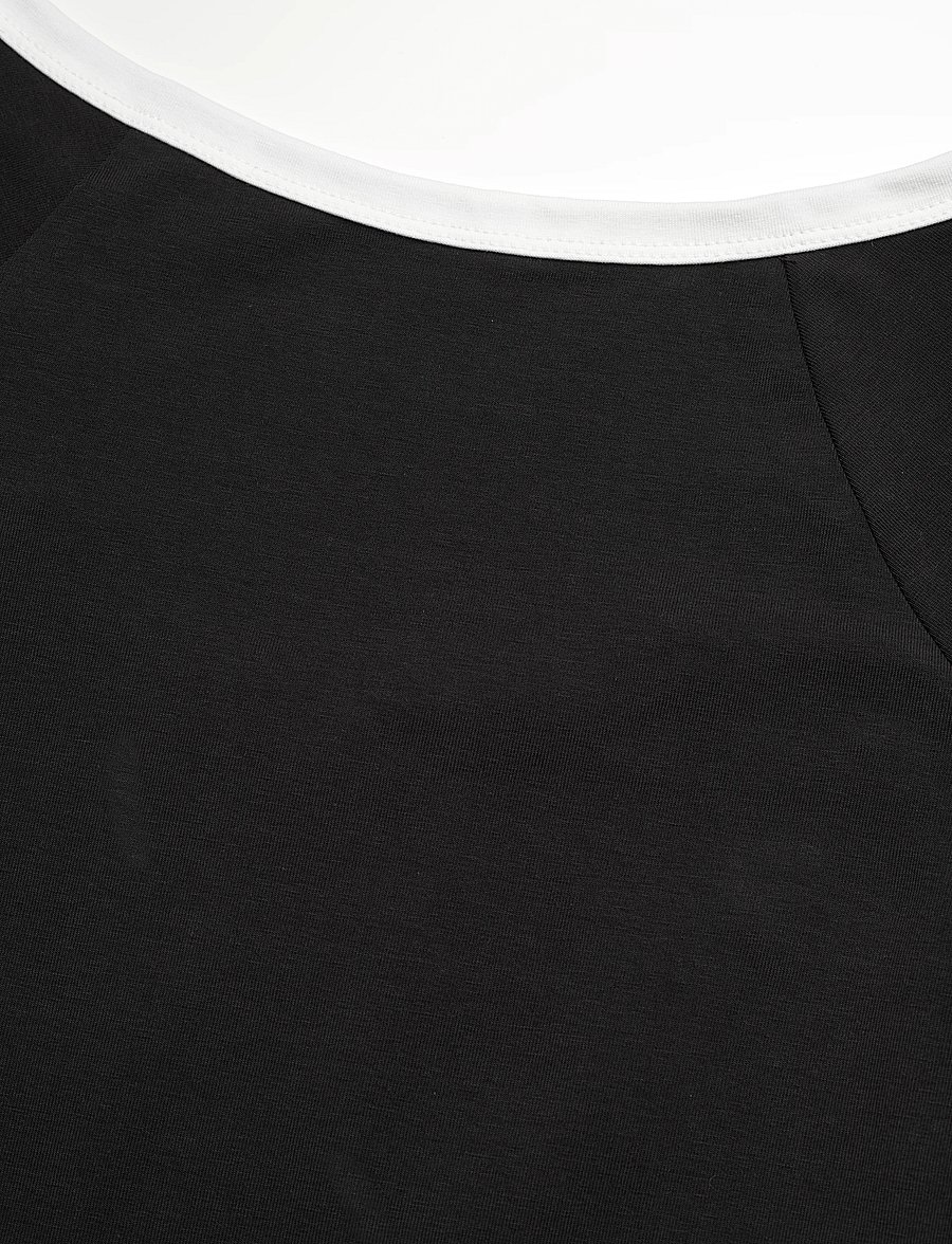 Monki - Mini short sleeve top - t-shirts - black dark - 2