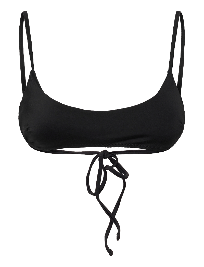 Monki - Scoop Neck Bikini Top - bandeaubikinier - black dark - 0