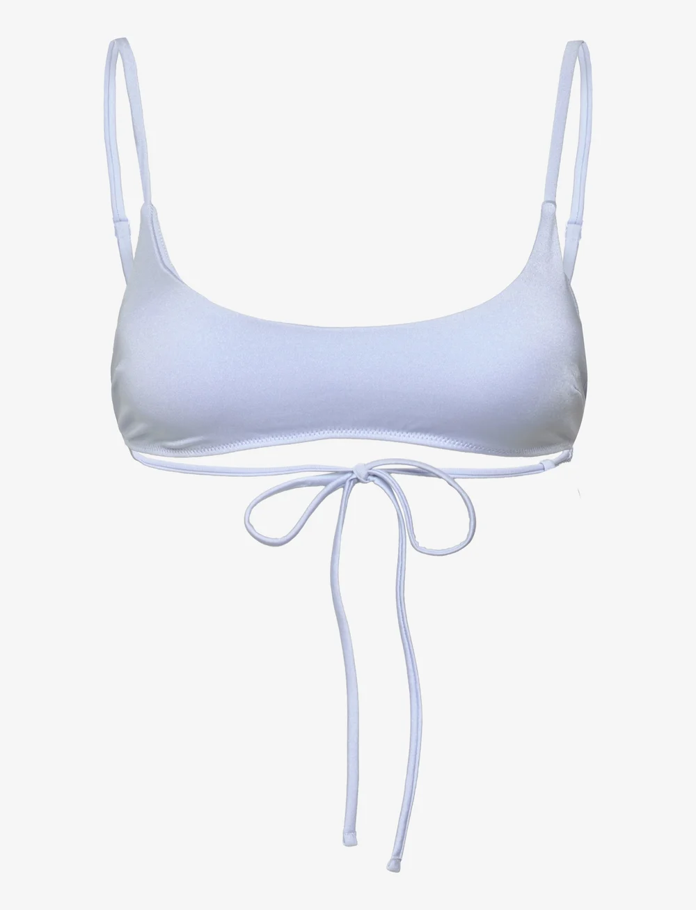 Monki - Scoop Neck Bikini Top - bandeau bikini augšiņa - blue light - 0