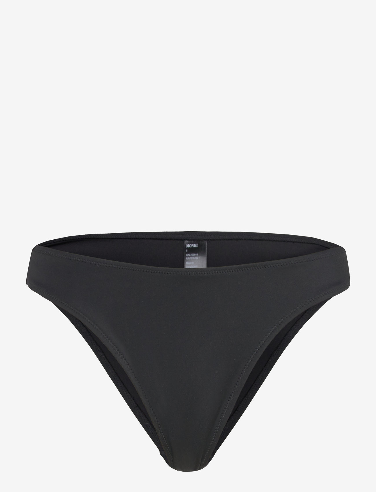 Monki - Scooped High-Cut Bikini Bottoms - bikinibriefs - black dark - 0