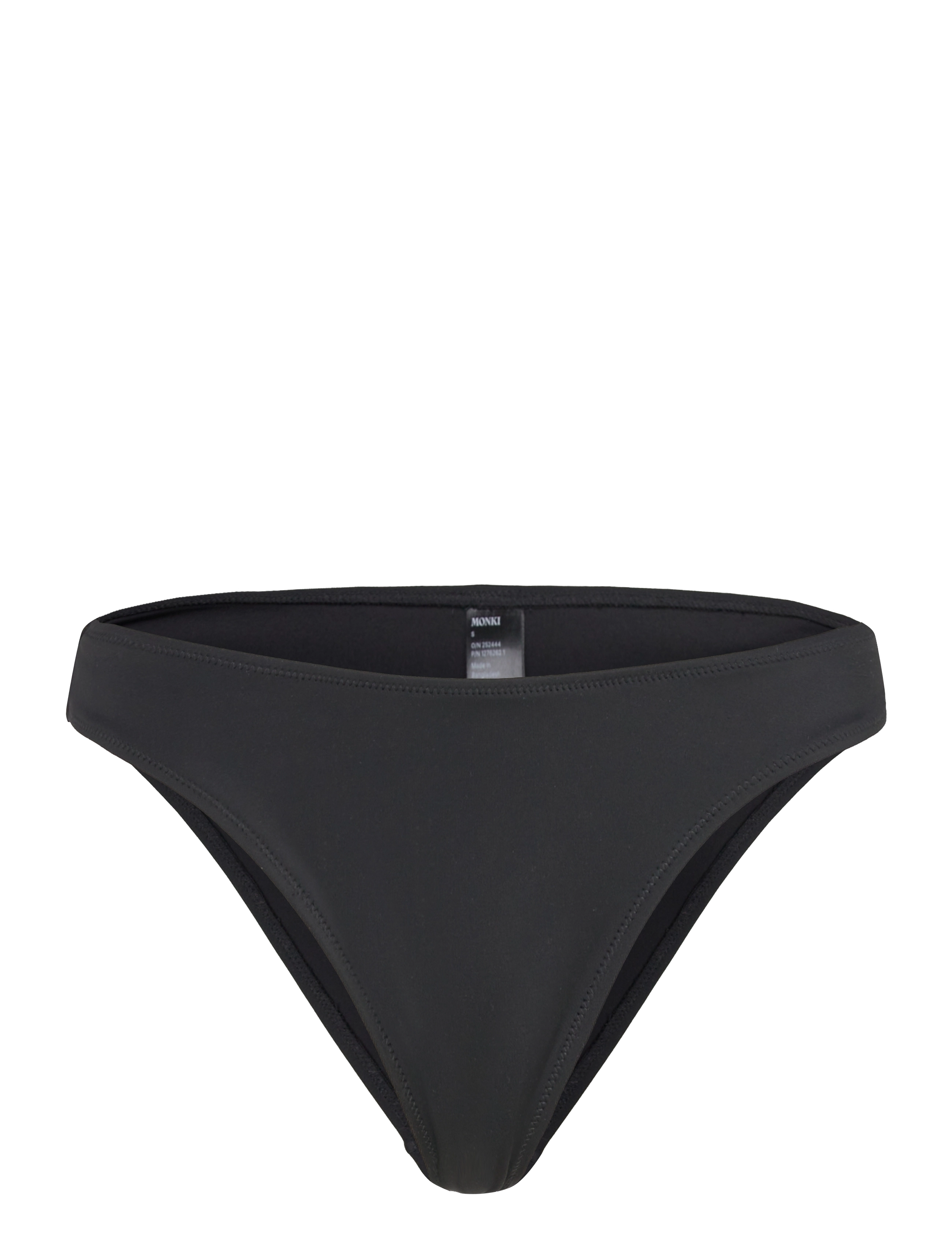 Monki Scooped High-Cut Bikini Bottoms - Bademode - BLACK DARK / black