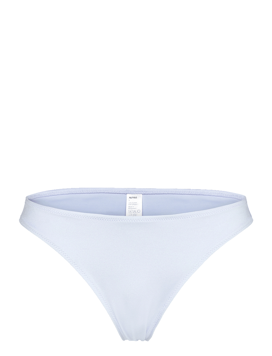 Monki - Scooped High-Cut Bikini Bottoms - brazilian bikinier - blue light - 0