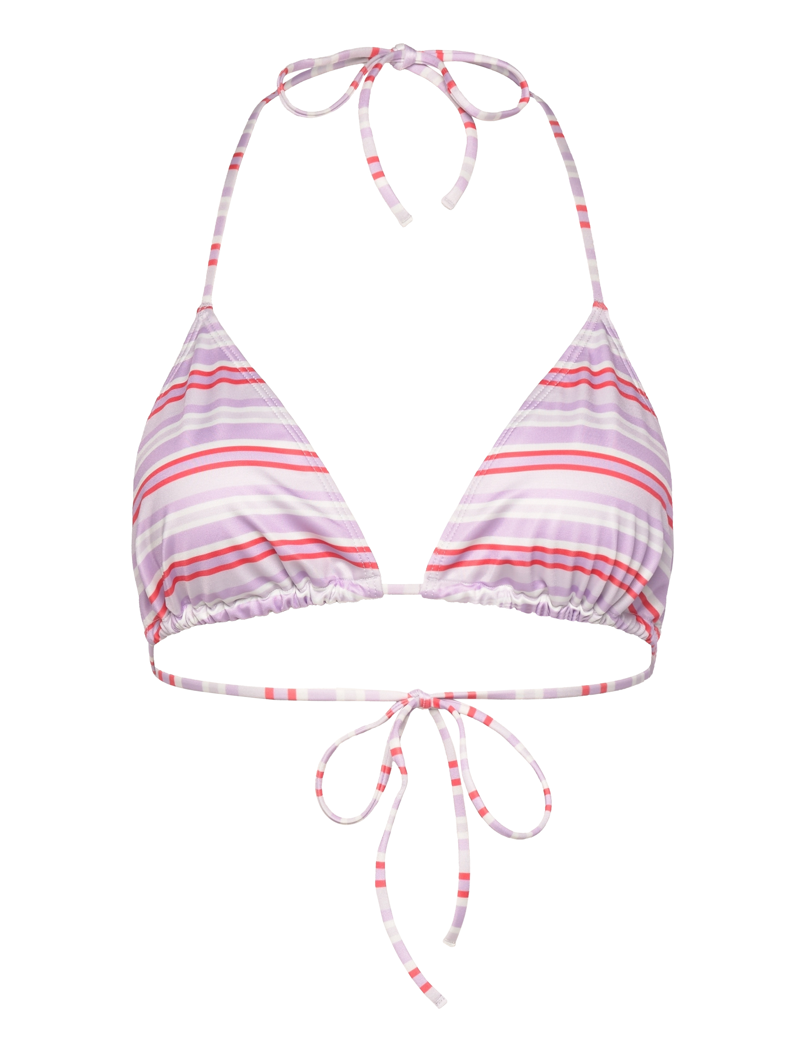 Monki Printed Halter Triangle Bikini Top, Kvinder, Halter Trekants Bikini Top, Multi/mønstret, Str: L