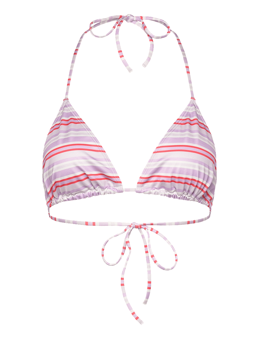Monki - Printed Halter Triangle Bikini Top - triangle bikinis - grey dusty light - 0