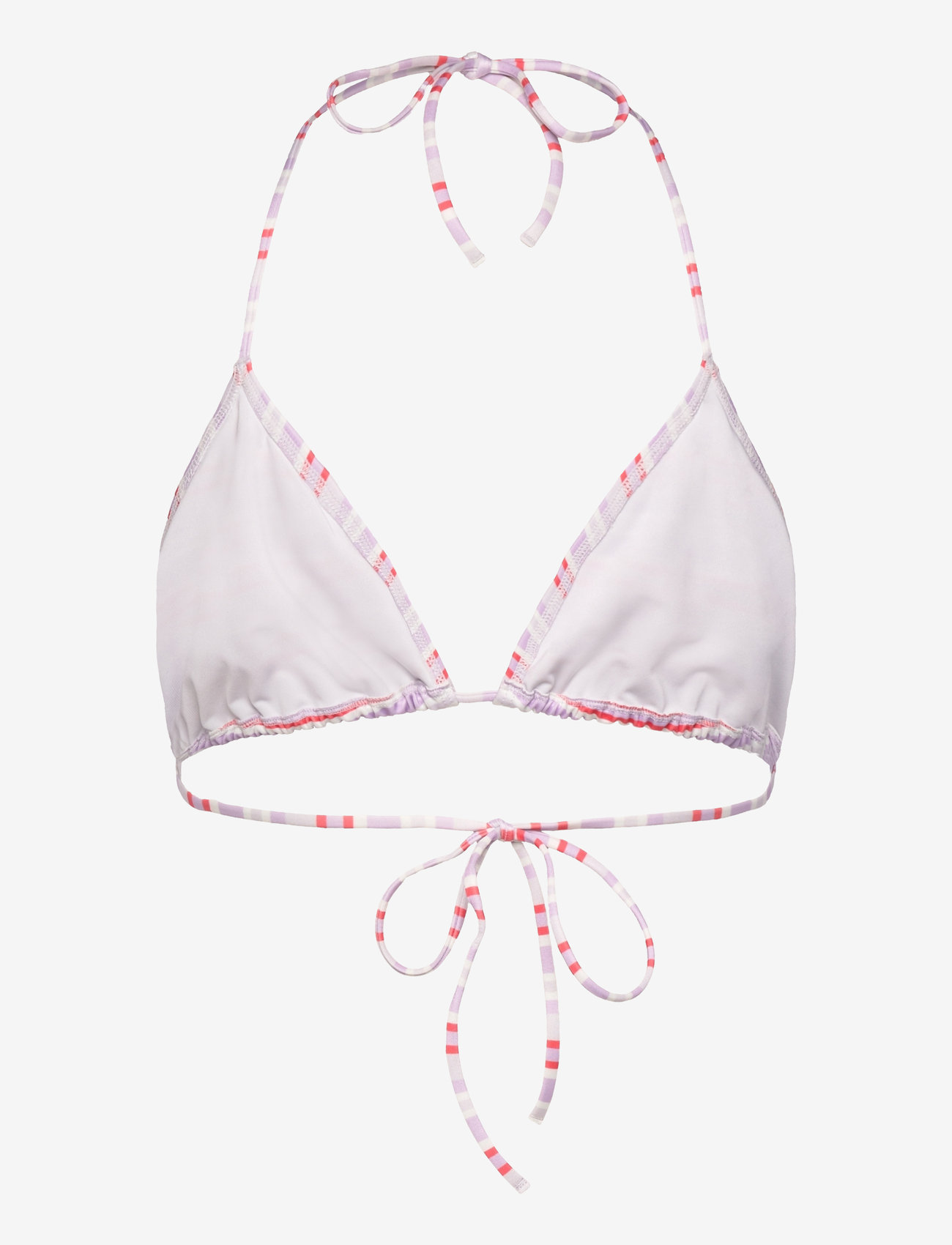 Monki - Printed Halter Triangle Bikini Top - triangelformad bikinis - grey dusty light - 1