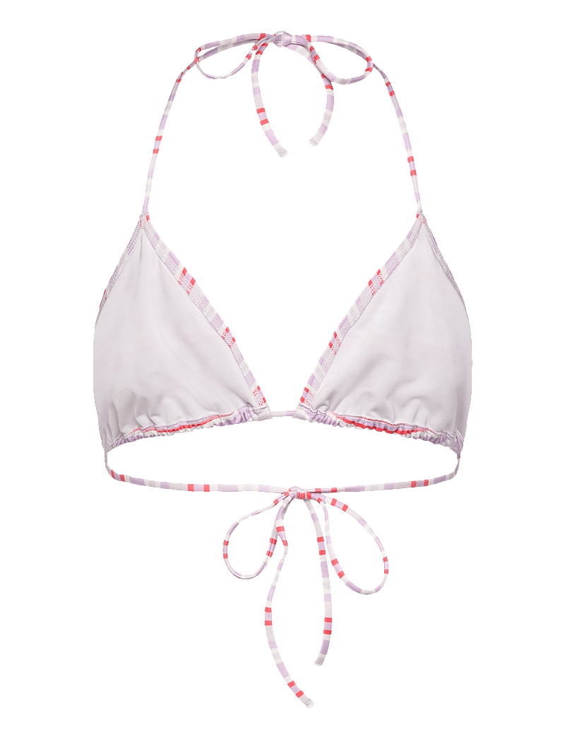 Monki - Printed Halter Triangle Bikini Top - triangelformad bikinis - grey dusty light - 1