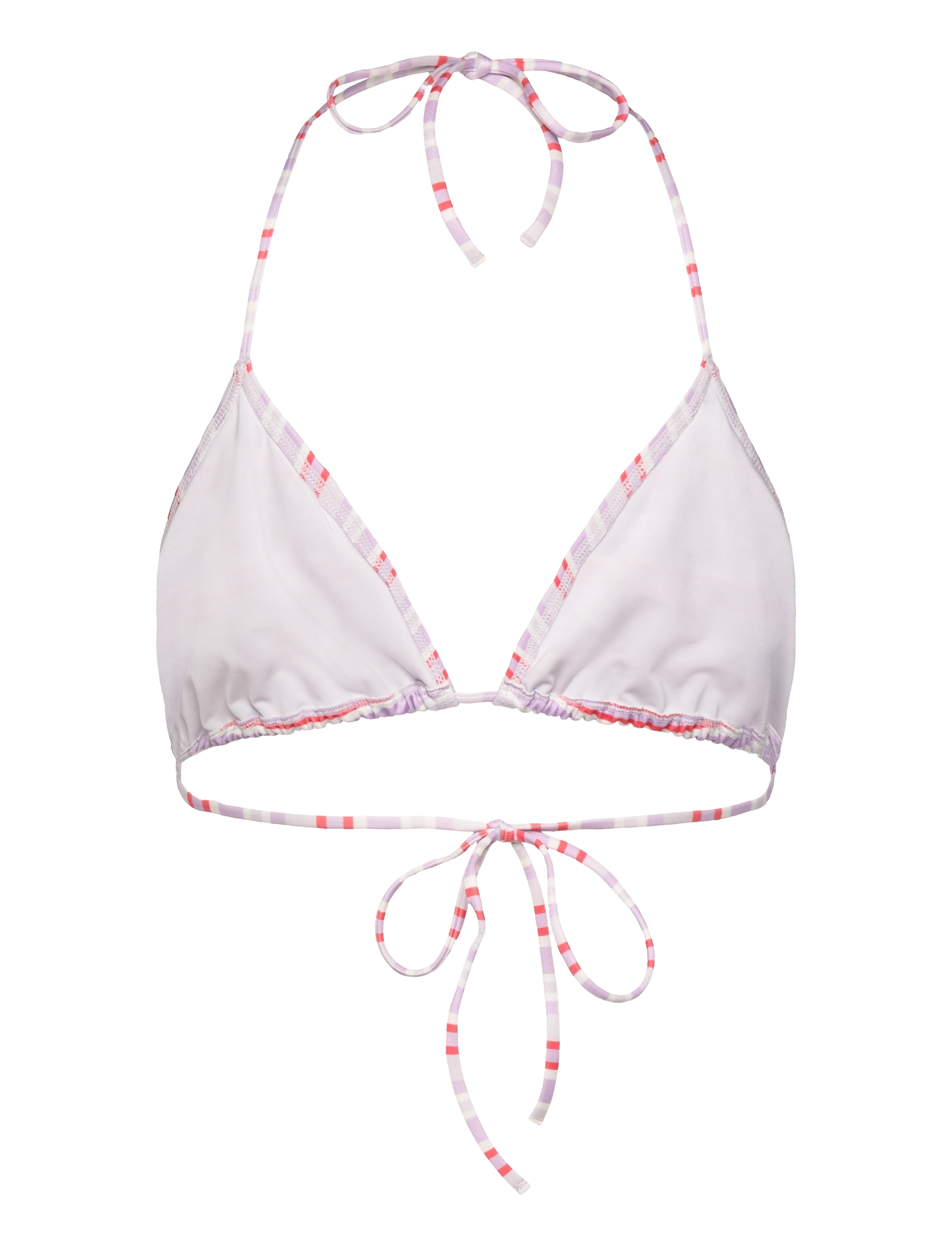 Monki - Printed Halter Triangle Bikini Top - trójkątny stanik bikini - grey dusty light - 1