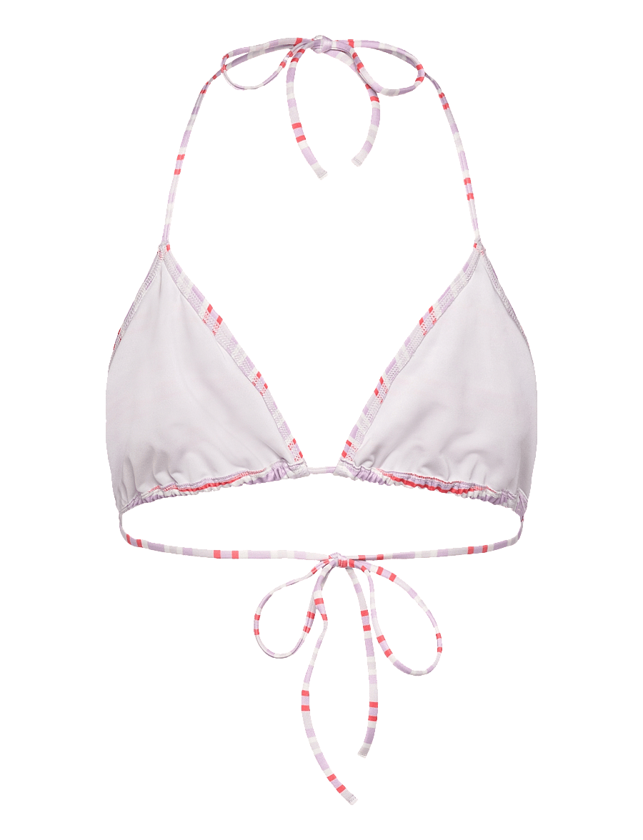 Monki - Printed Halter Triangle Bikini Top - triangle bikinis - grey dusty light - 1