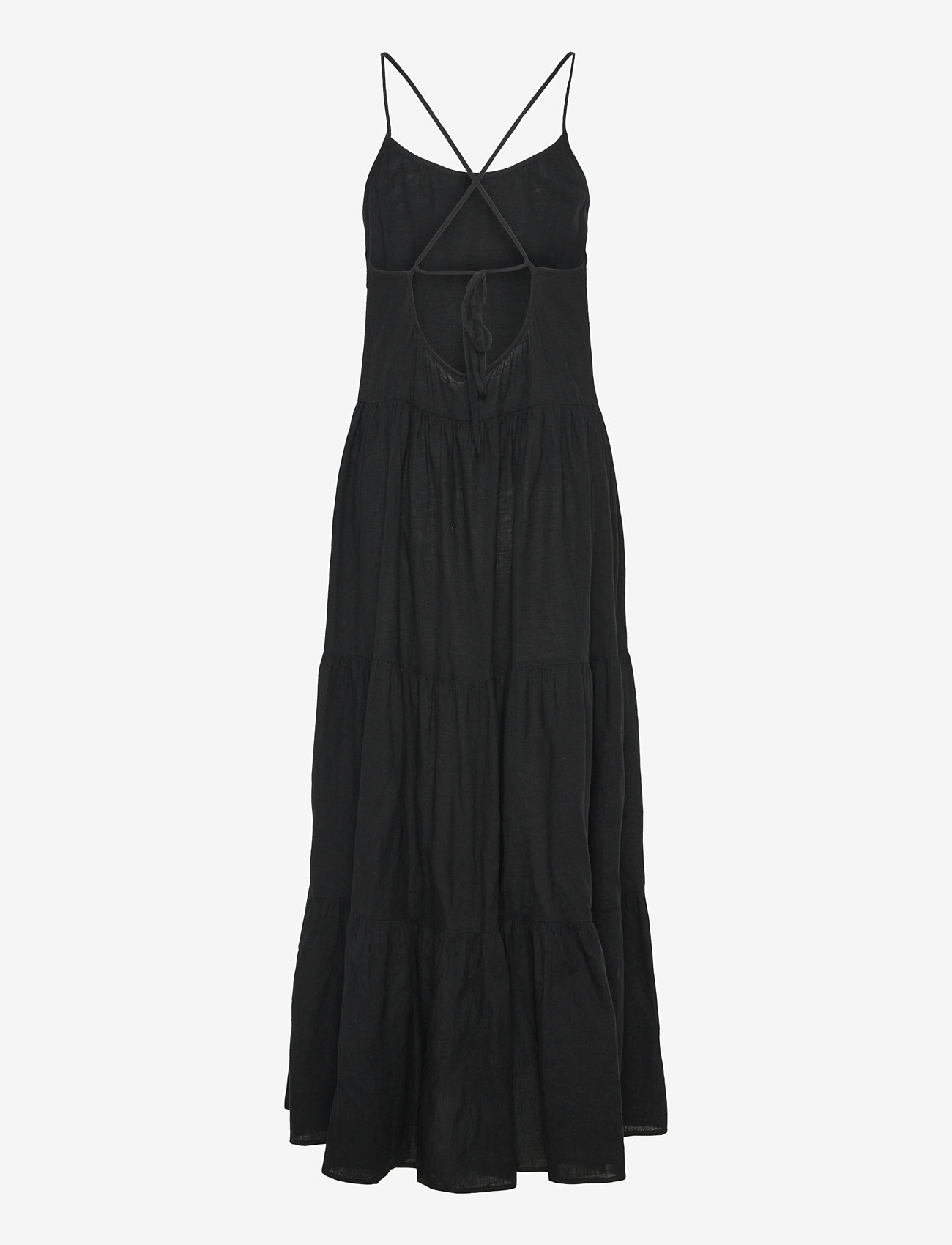 Monki - Maxi linen dress - black dark - 1