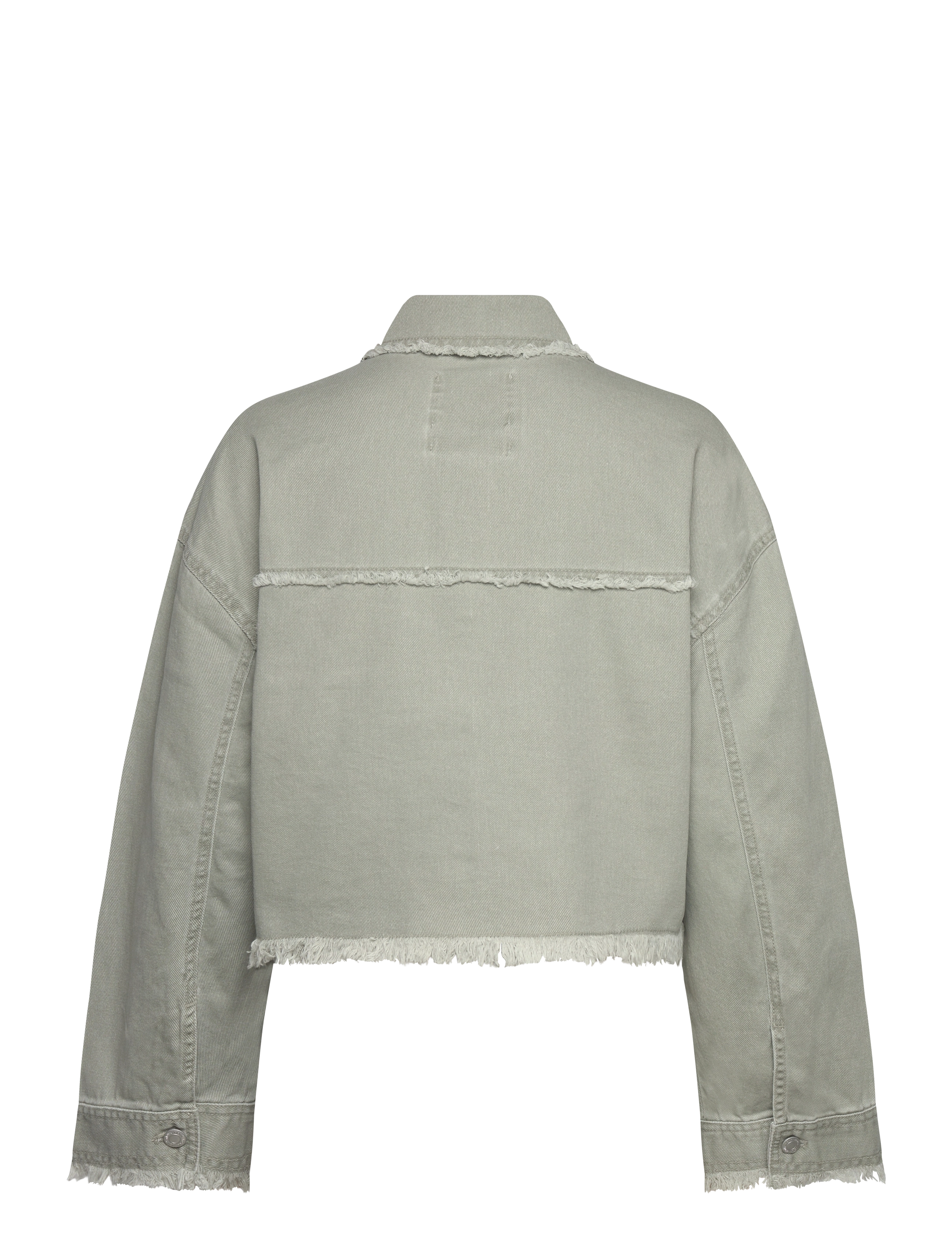Monki - Cropped Boxy Twill Jacket - kevadjoped - khaki green medium dusty - 1