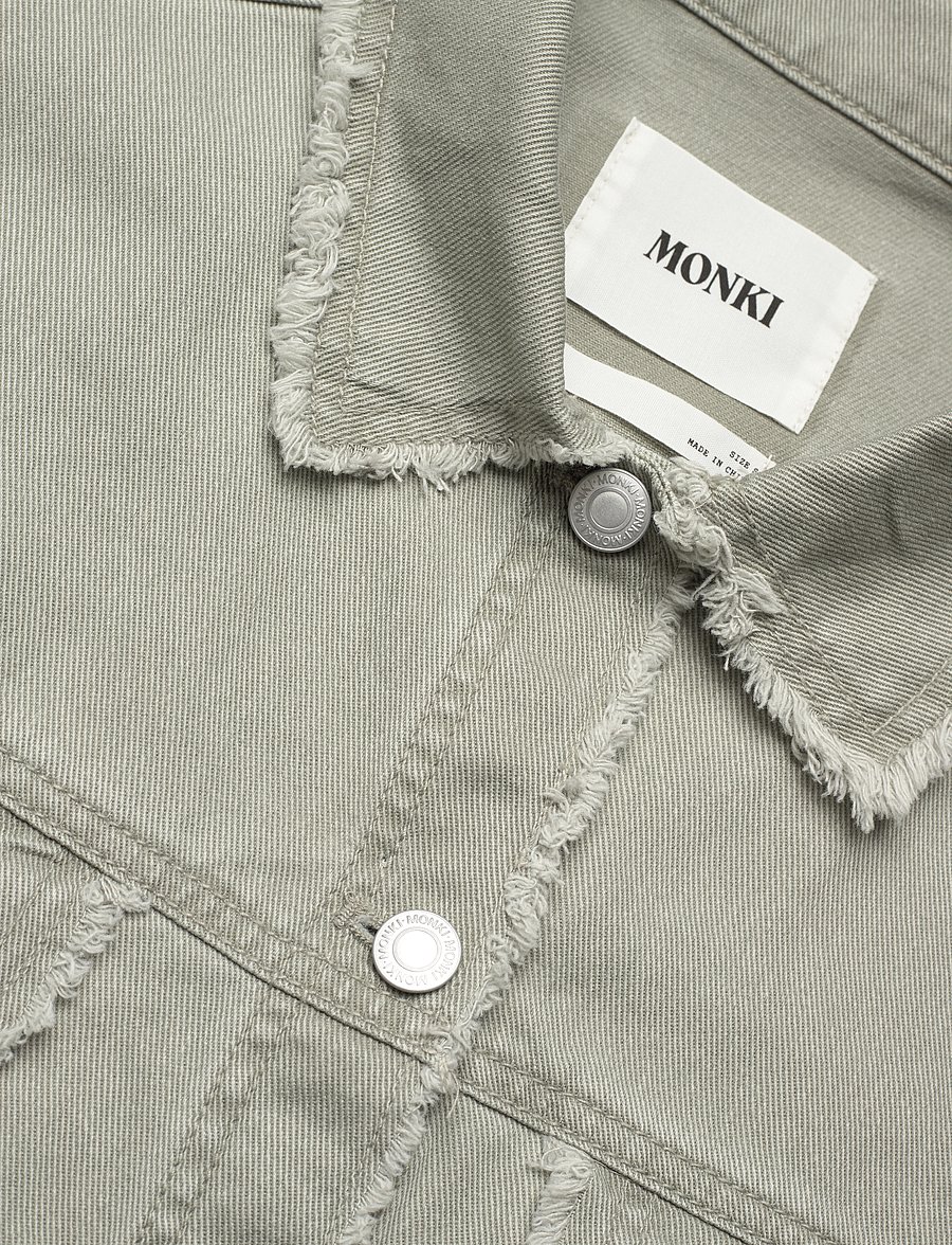 Monki - Cropped Boxy Twill Jacket - frühlingsjacken - khaki green medium dusty - 2