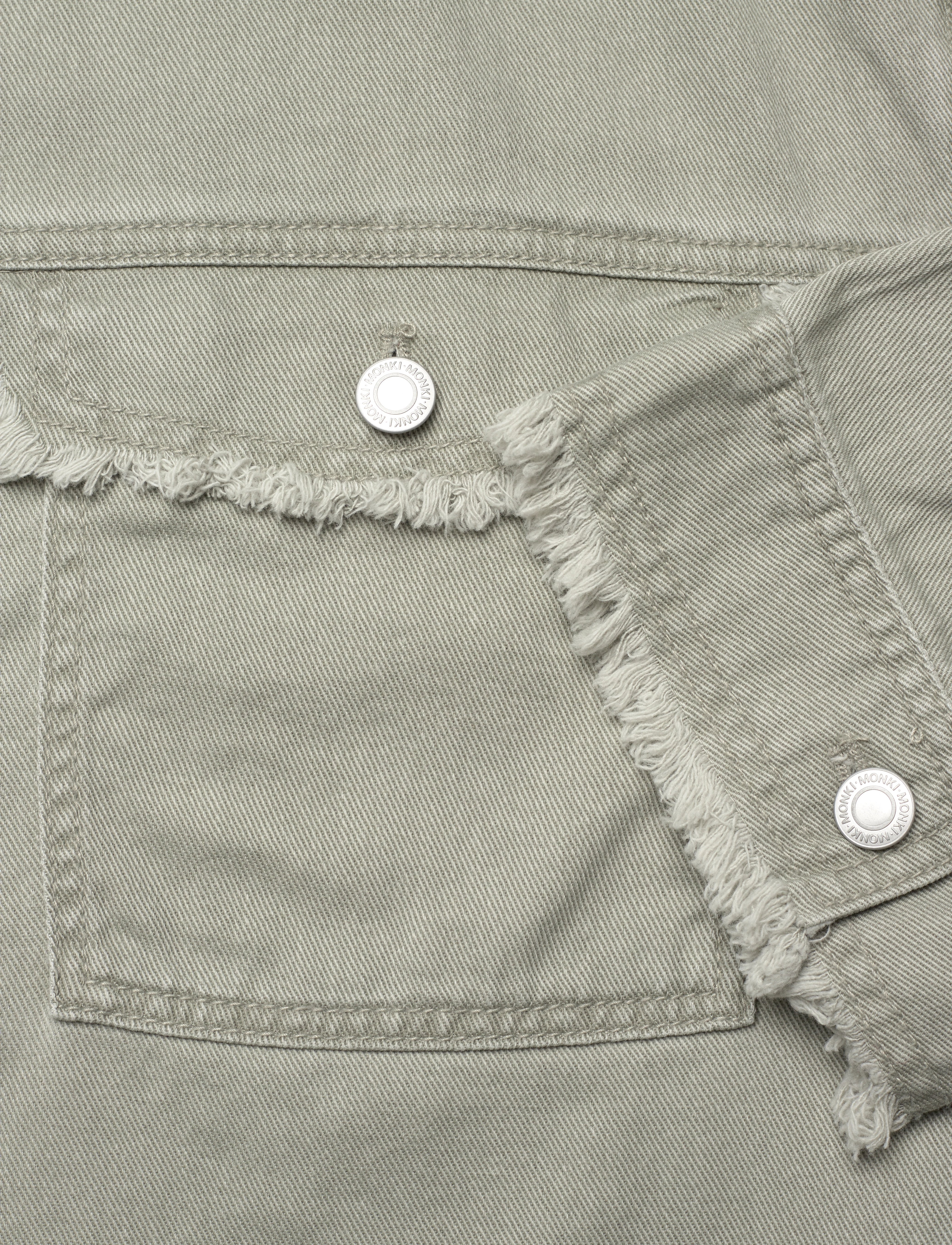 Monki - Cropped Boxy Twill Jacket - kevadjoped - khaki green medium dusty - 3