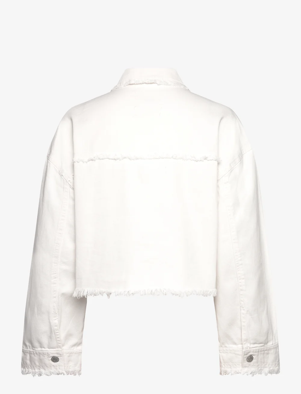 Monki - Cropped Boxy Twill Jacket - sügisjakid - white light - 1