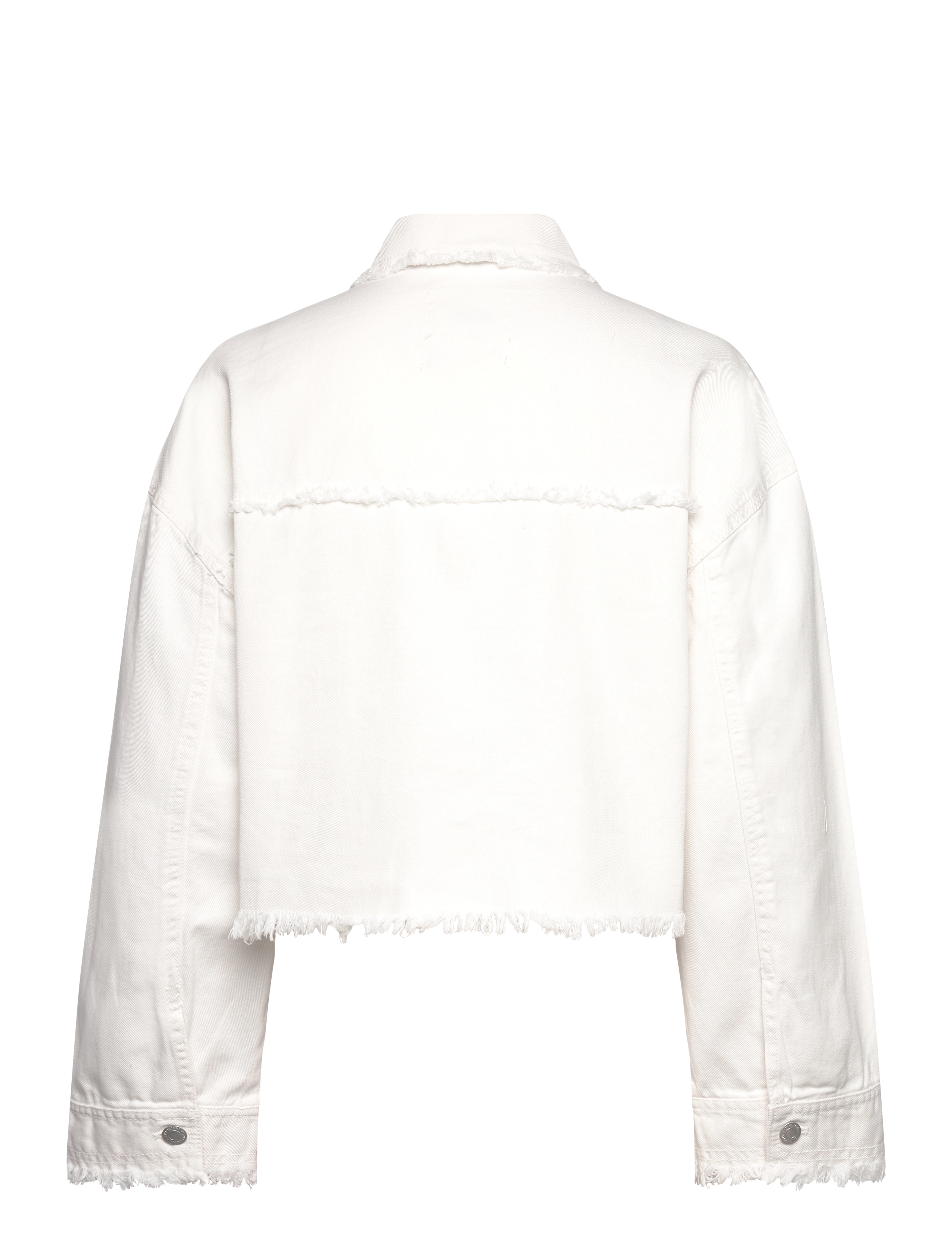 Monki - Cropped Boxy Twill Jacket - kevättakit - white light - 1