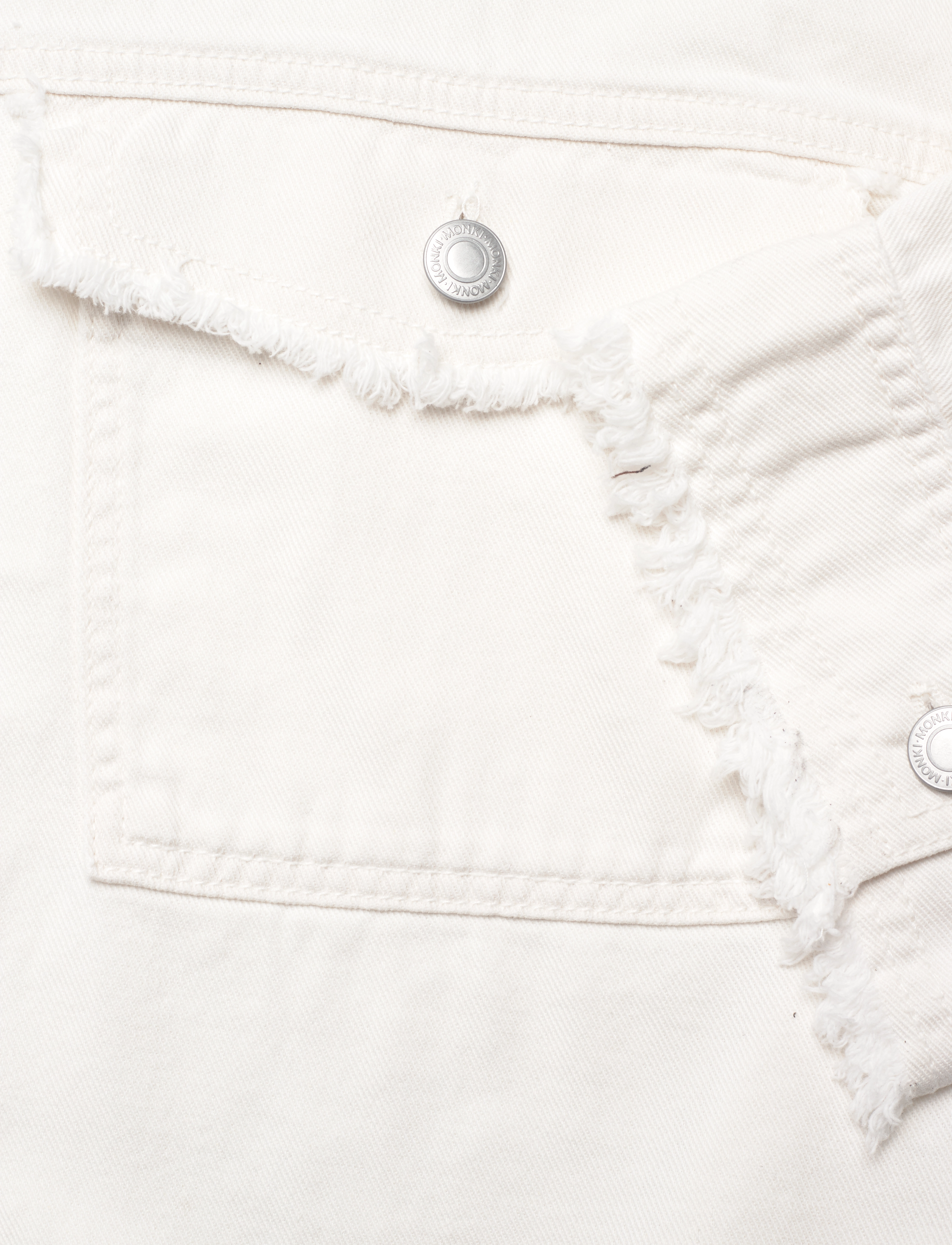 Monki - Cropped Boxy Twill Jacket - kevättakit - white light - 3