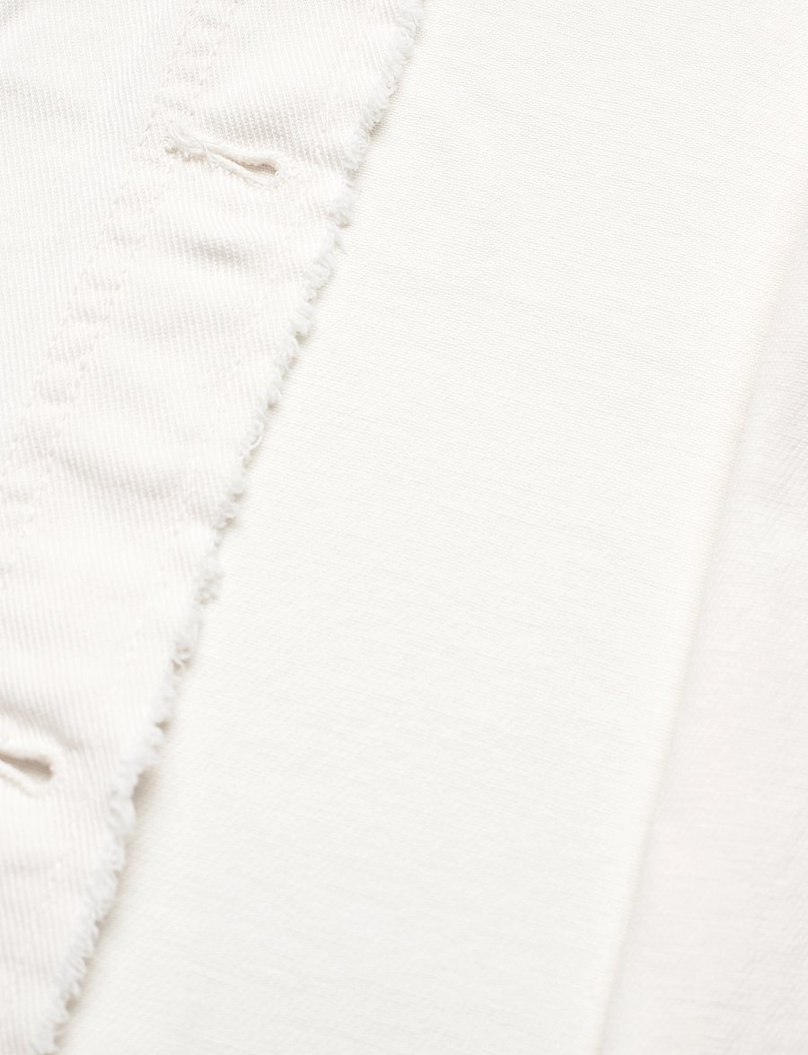 Monki - Cropped Boxy Twill Jacket - light jackets - white light - 4