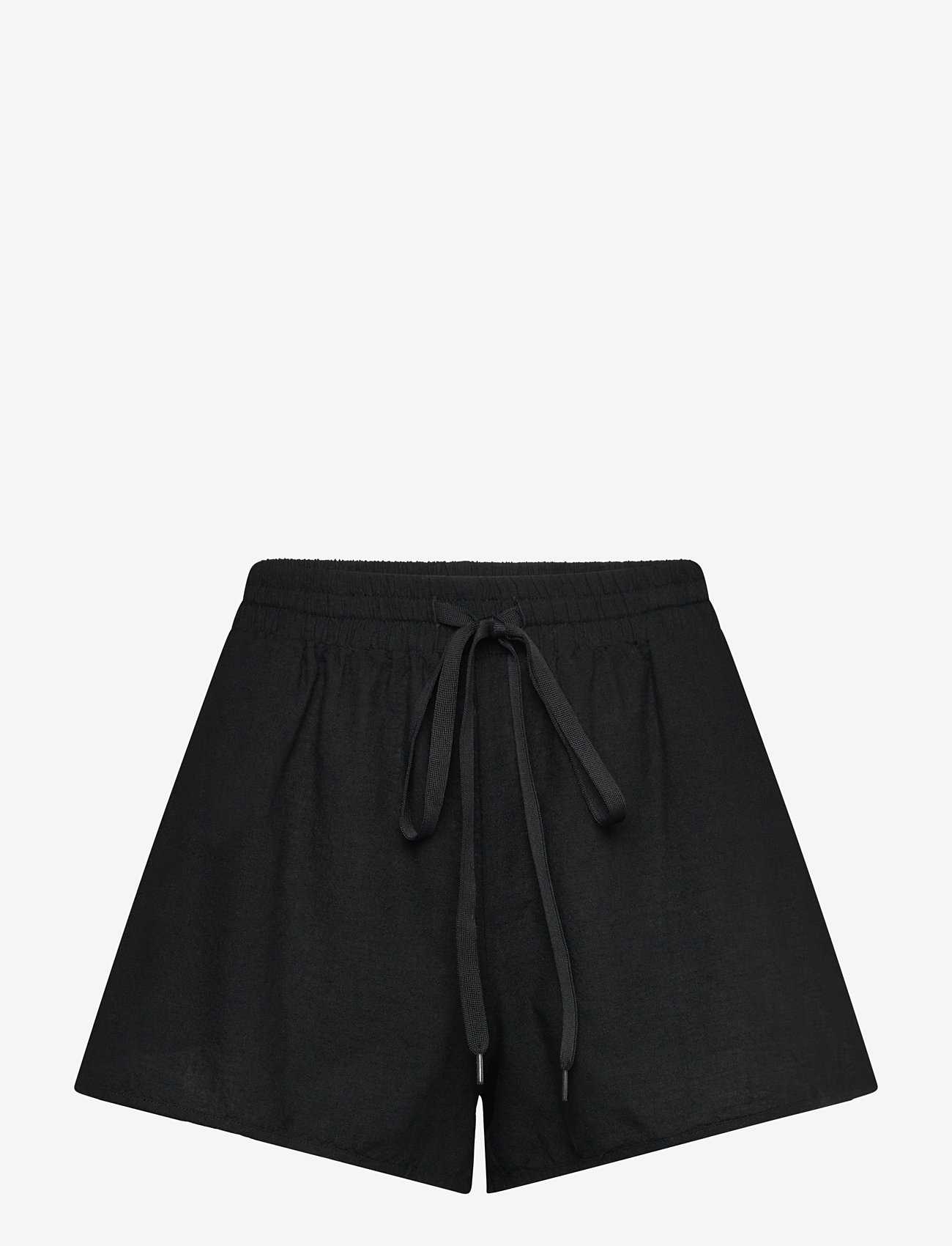 Monki - Linen shorts - hørshorts - black dark - 0