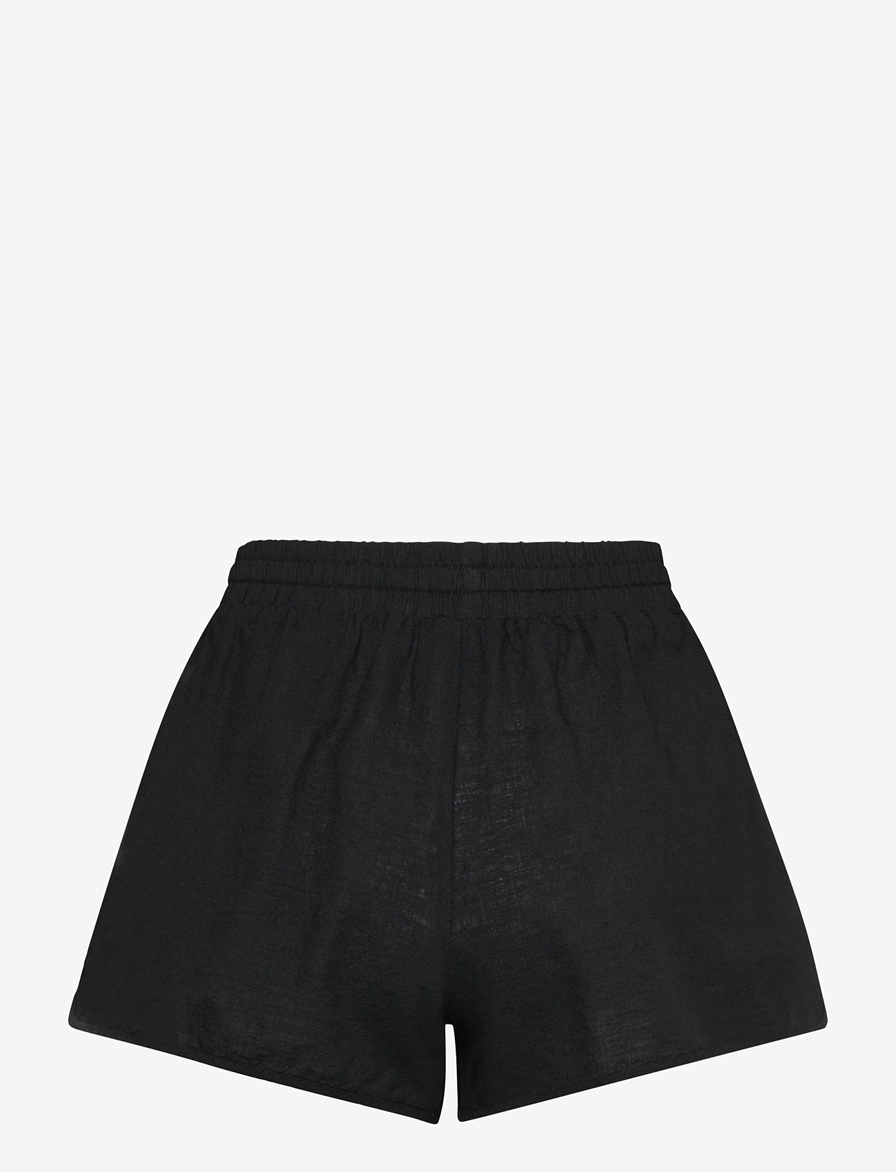 Monki - Linen shorts - hørshorts - black dark - 1