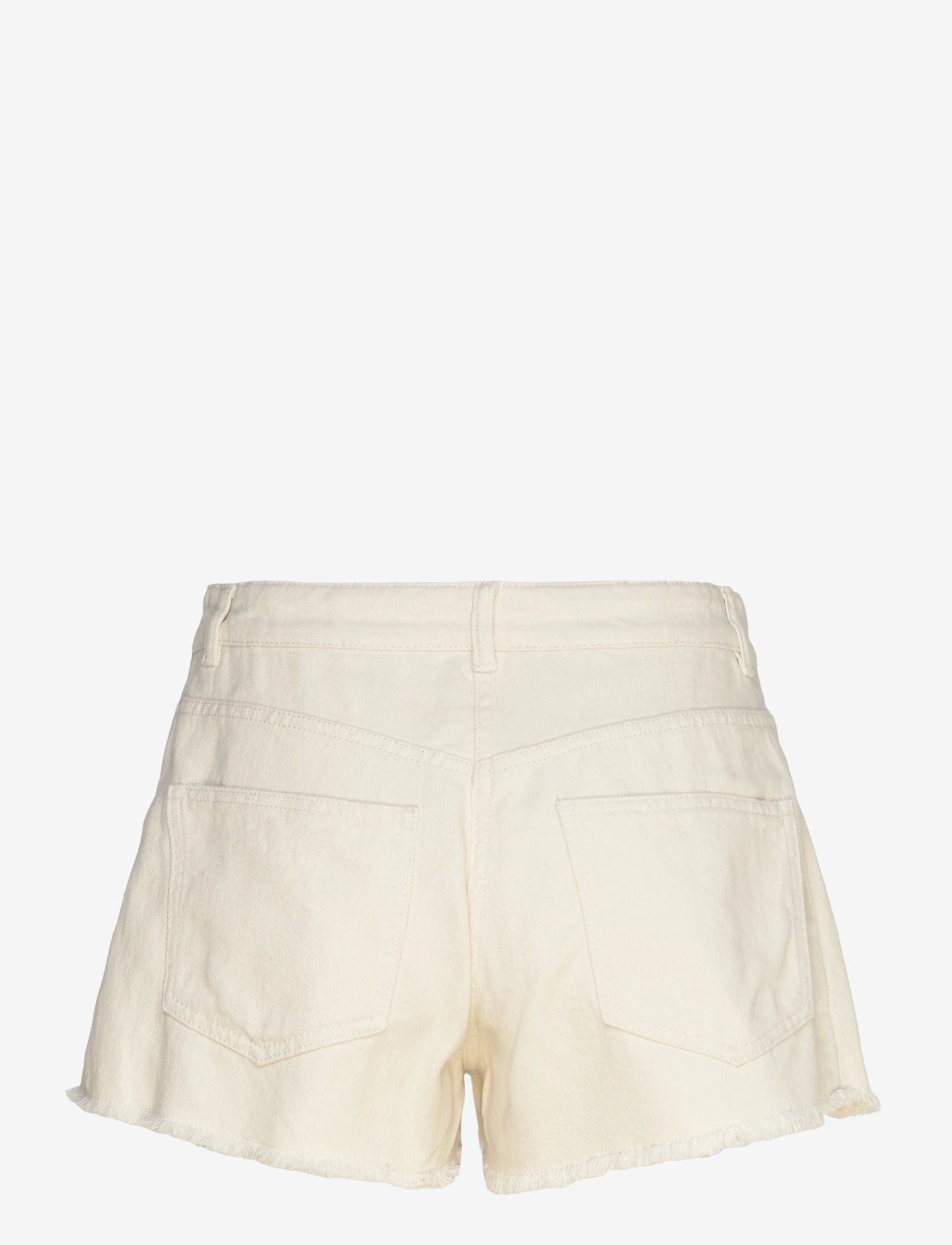 Monki - Asymmetric Cotton Twill Wrap Skort - miniseelikud - white light - 1