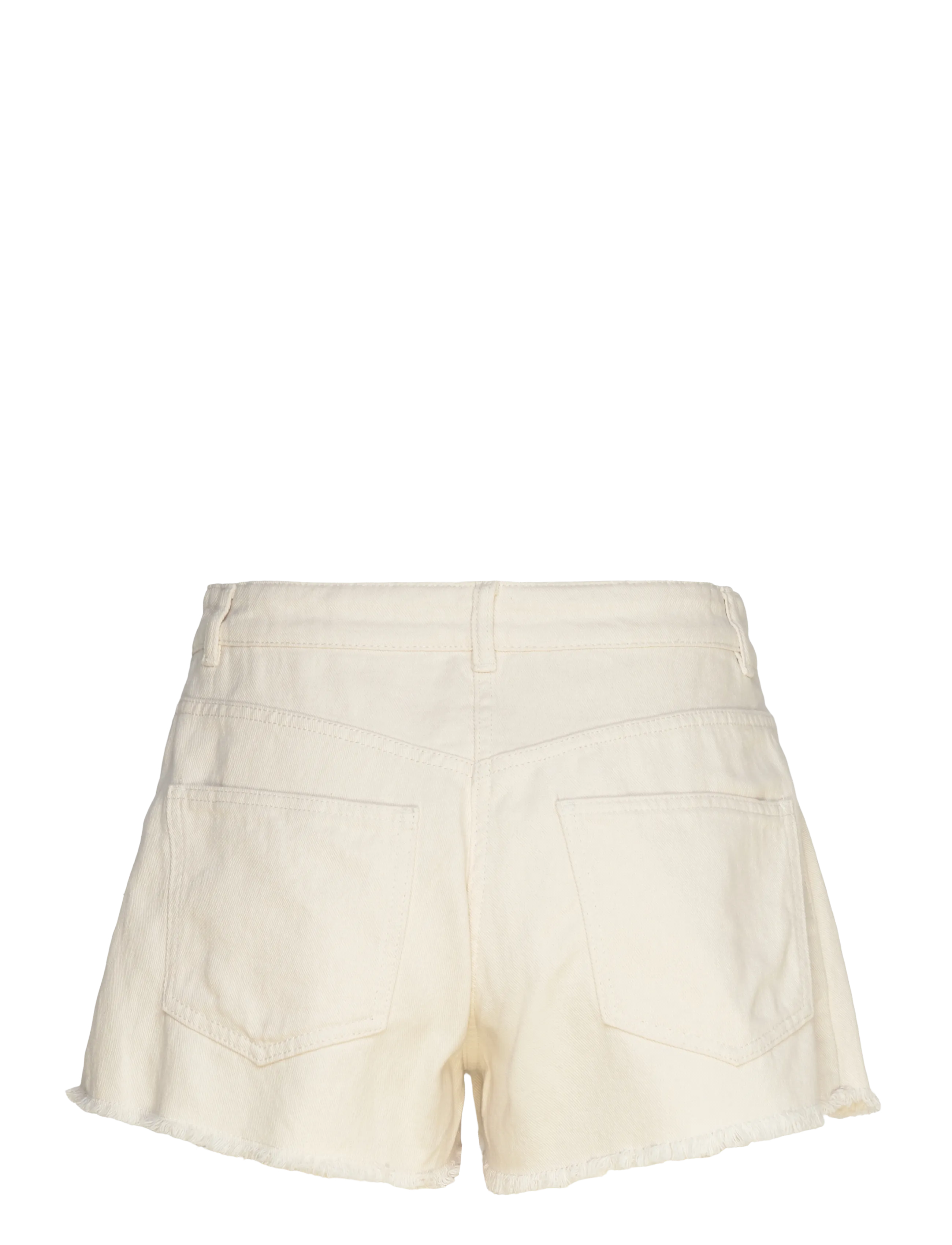 Monki - Asymmetric Cotton Twill Wrap Skort - short skirts - white light - 1