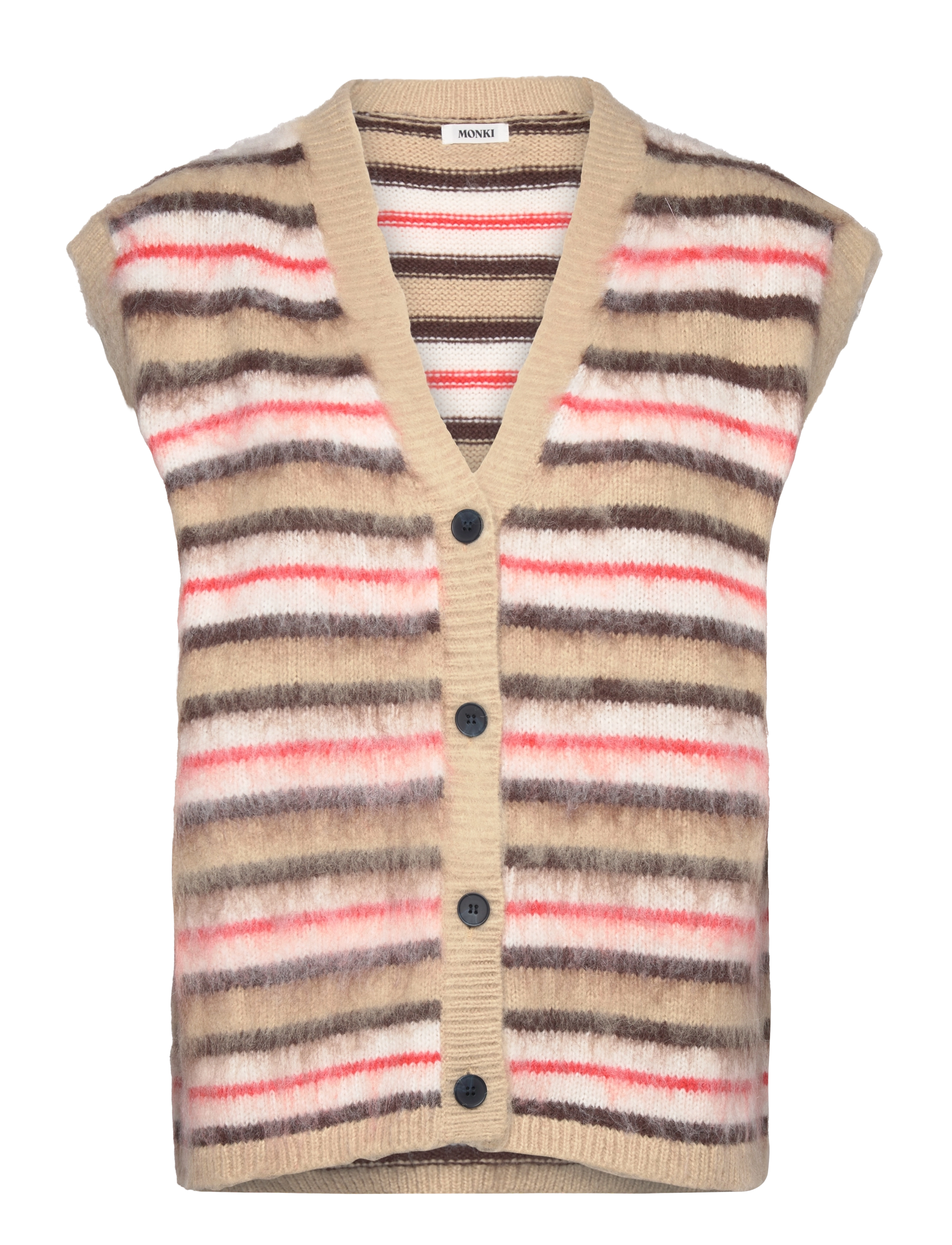 Monki Knitted Vest, S, Beige, Veste > Strikkede Veste, Dame