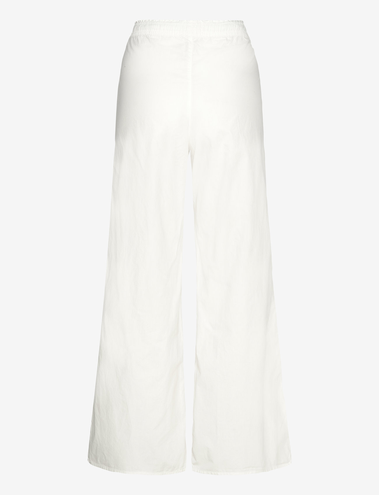 Monki - Wide Leg Cotton Poplin Pyjama Trousers - hosen mit weitem bein - white light - 1