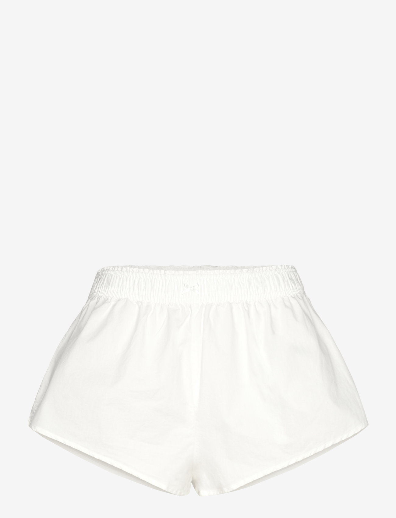 Monki - Mid-Rise Cotton Poplin Pyjama Shorts - lühikesed vabaajapüksid - white light - 0