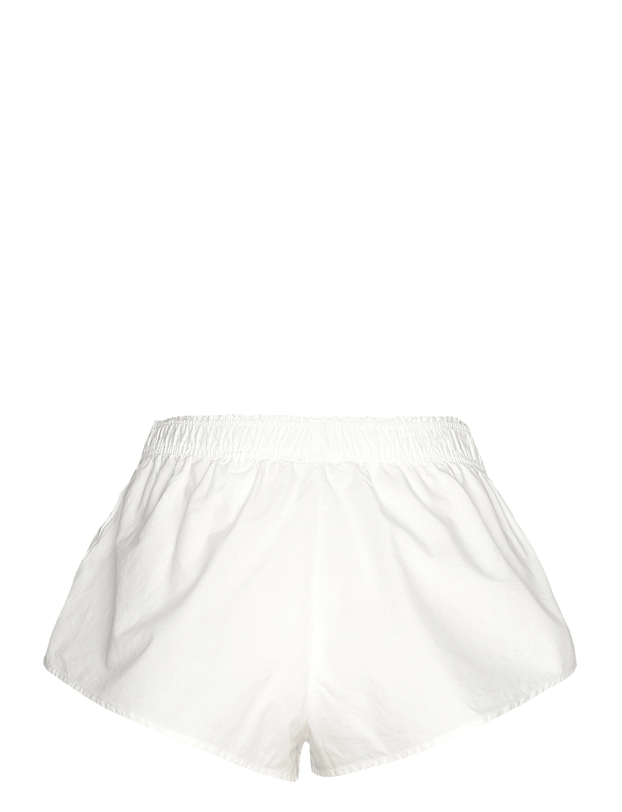 Monki - Mid-Rise Cotton Poplin Pyjama Shorts - freizeitshorts - white light - 1
