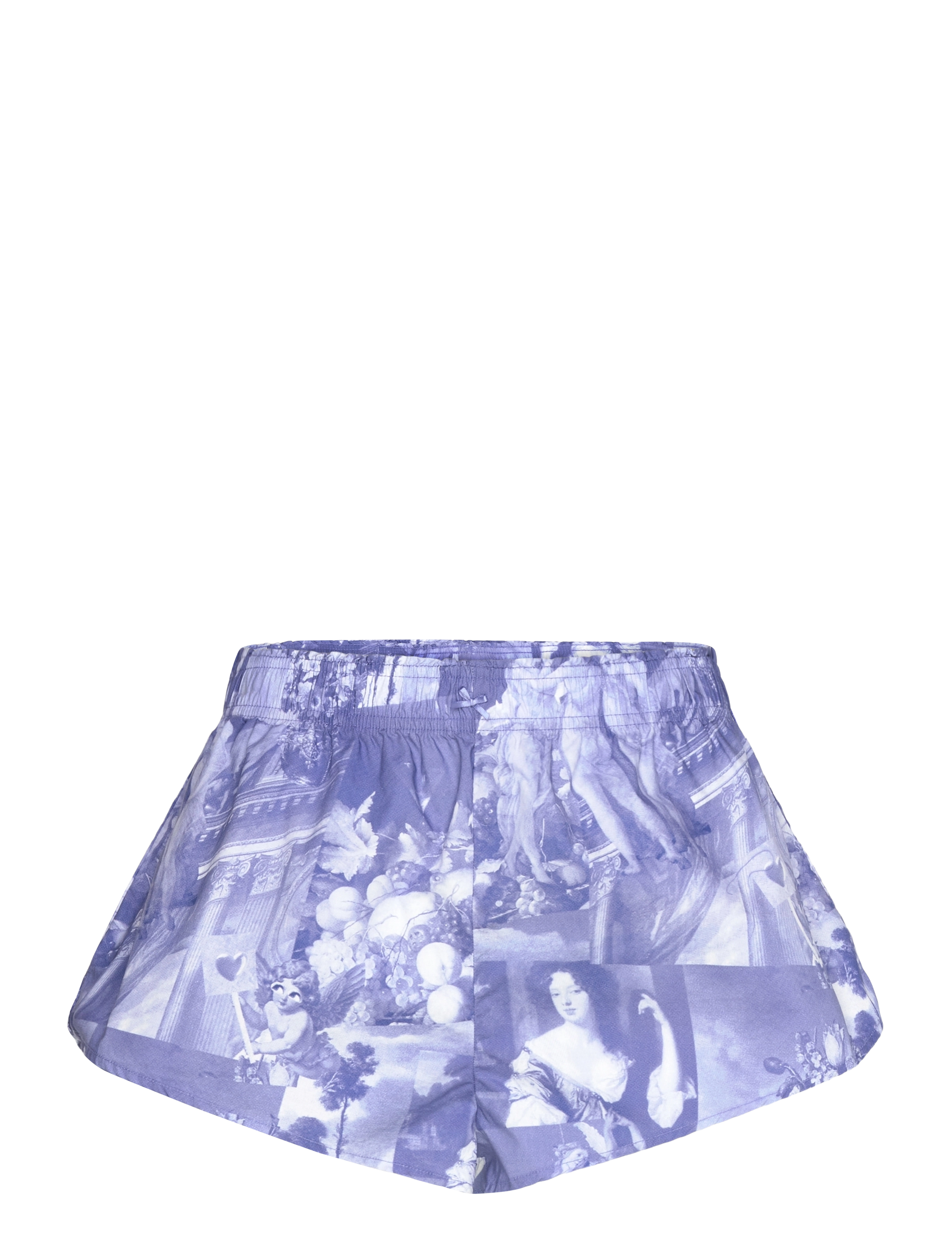 Monki Pyjamas Poplin Shorts, L, Blau - Casual Frauen