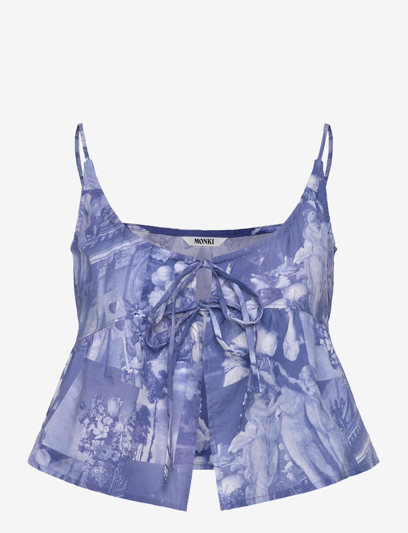 Monki - Poplin top - ermeløse topper - blue dark - 0