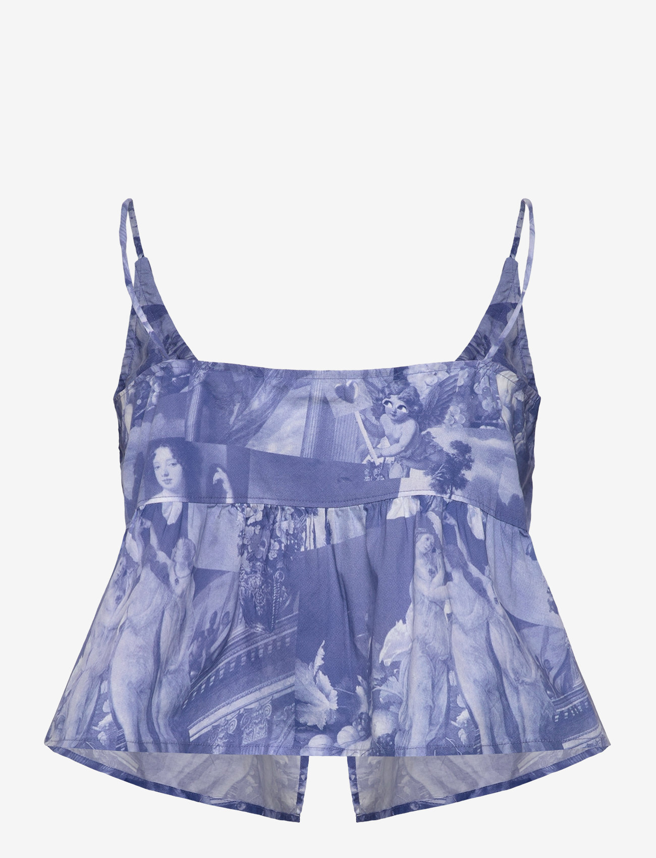 Monki - Poplin top - ermeløse topper - blue dark - 1
