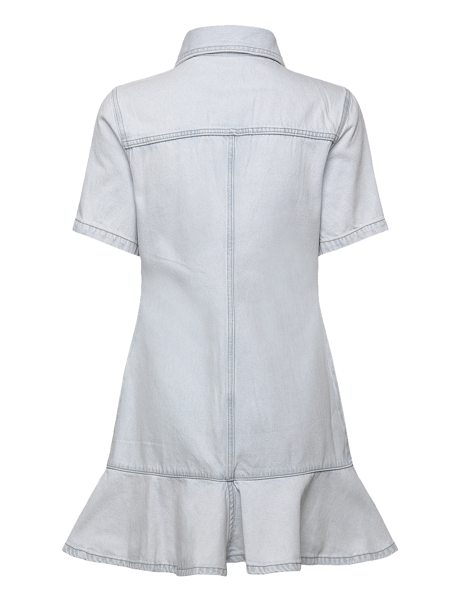 Monki - Denim Tunic Mini Dress - hemdkleider - blue dusty light - 1