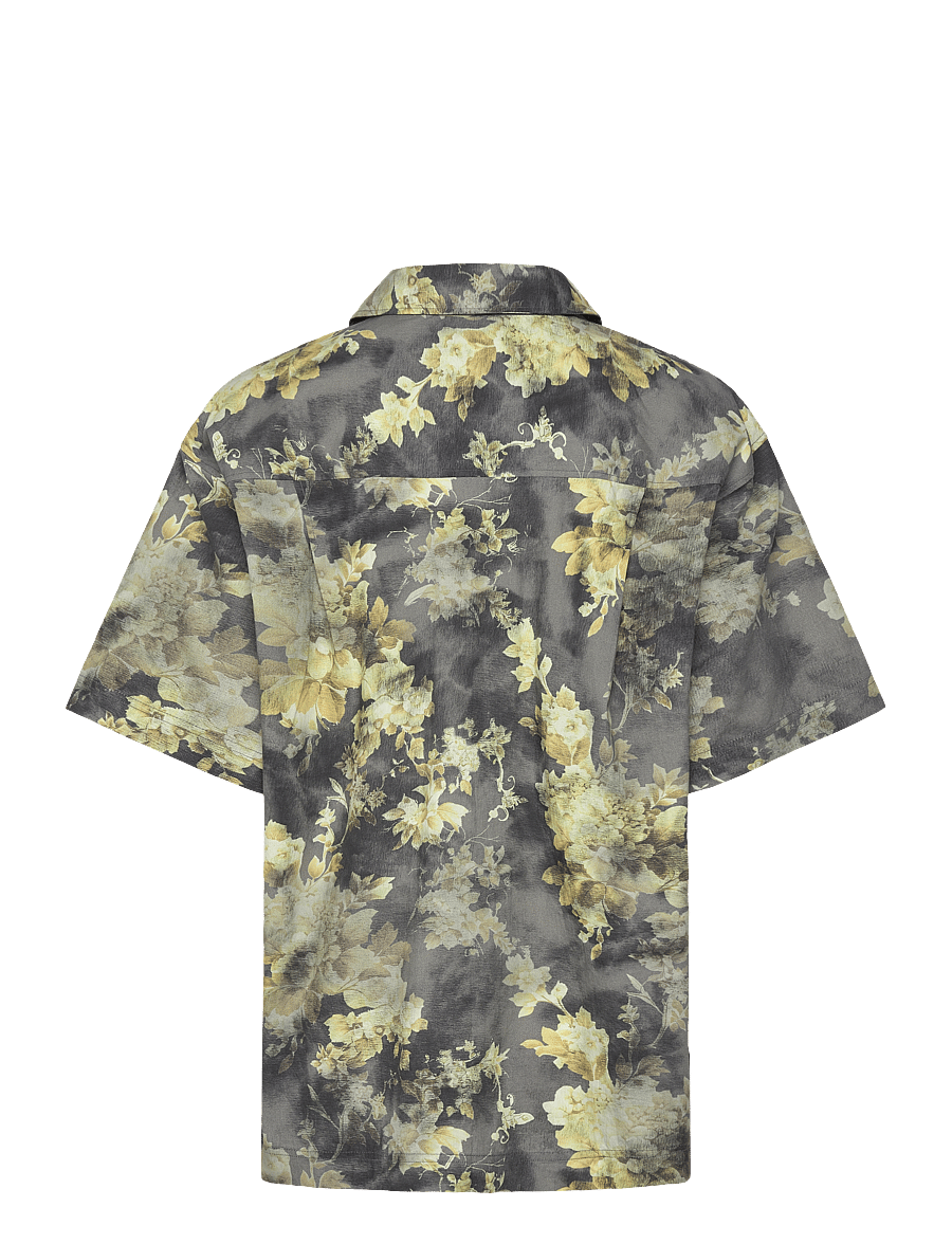 Monki - Oversized Short-Sleeved Cotton Poplin Shirt - kurzärmlige hemden - grey dark - 1